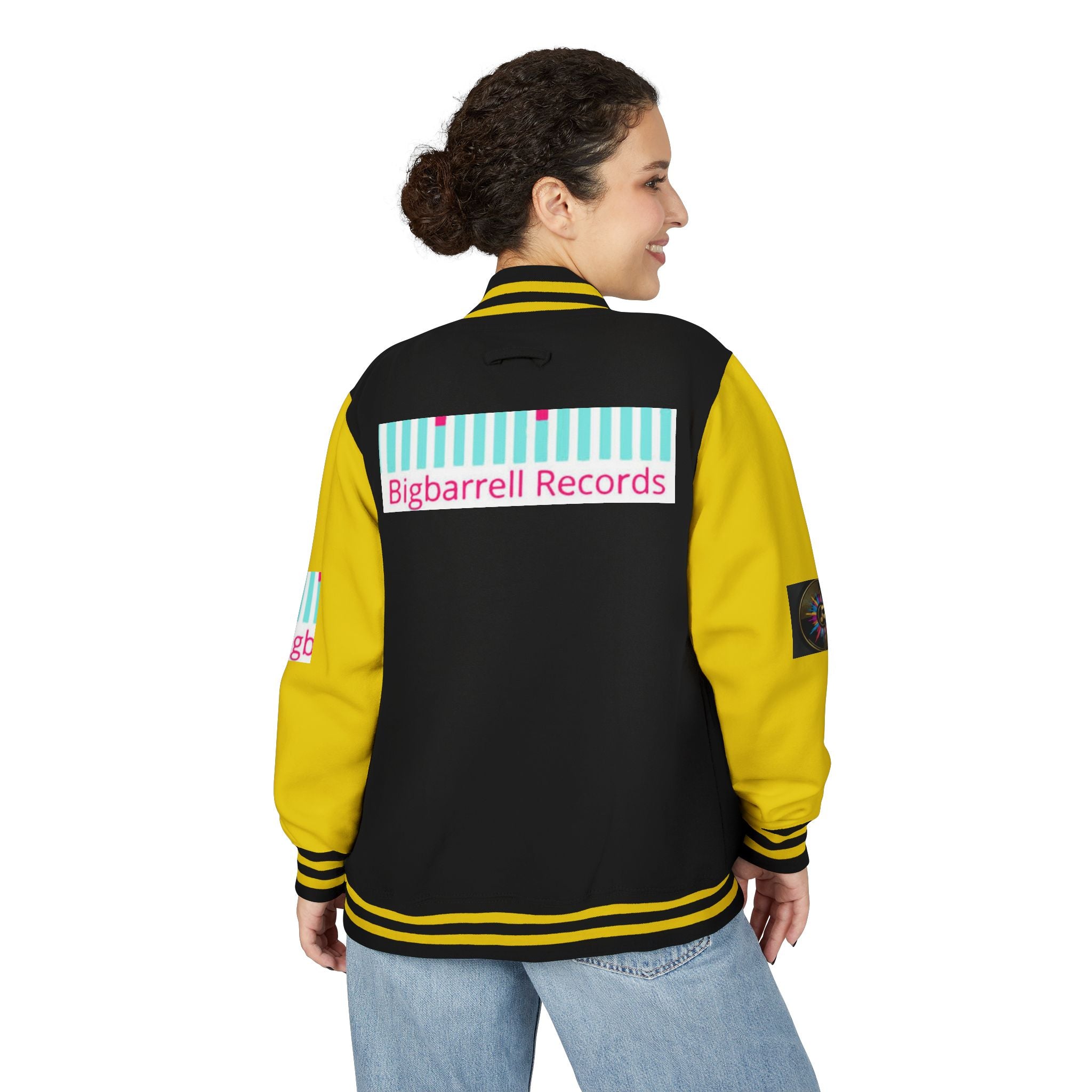 Letterman Jacket — Bigbarrell Records Retro Logo Varsity Jacket