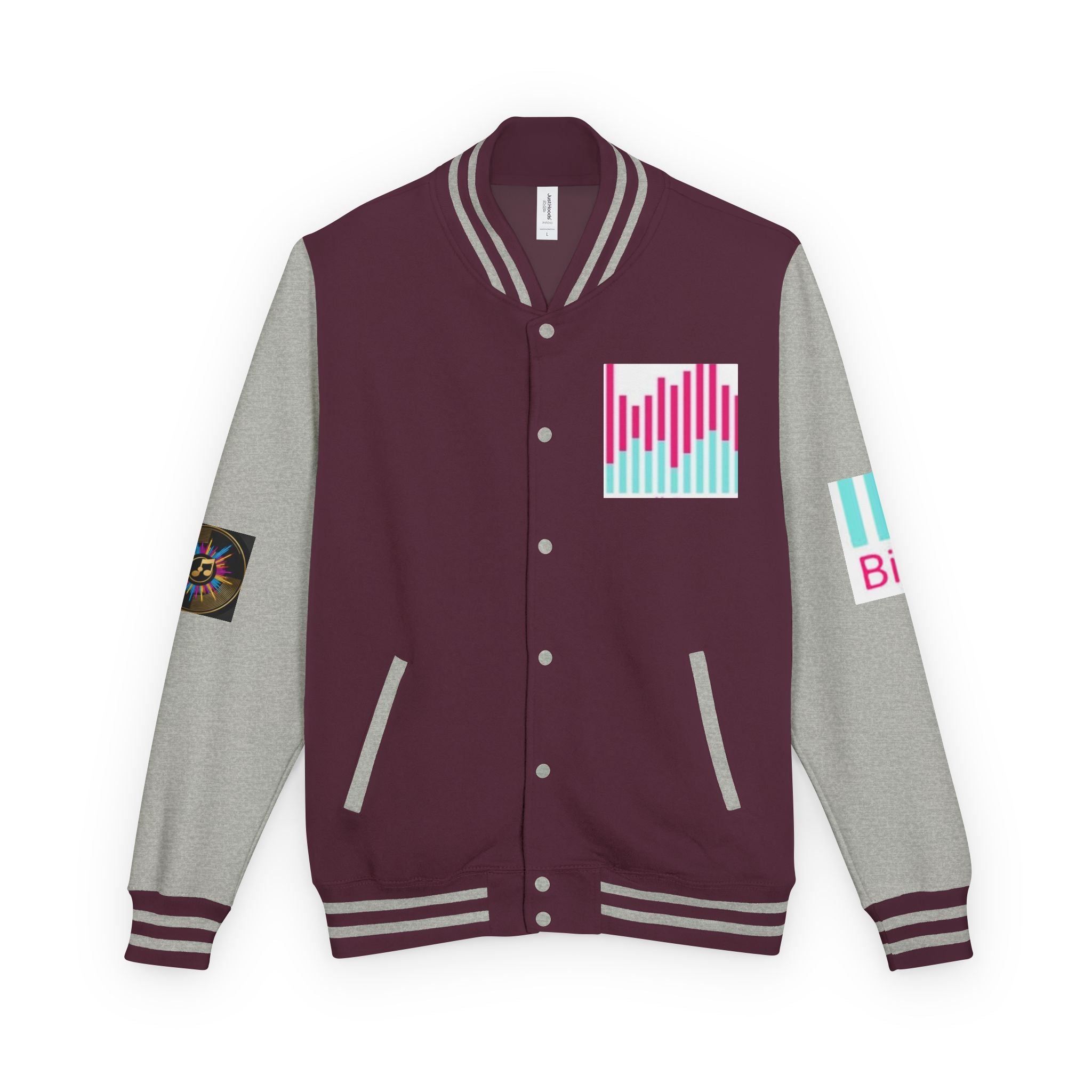 Letterman Jacket — Bigbarrell Records Retro Logo Varsity Jacket
