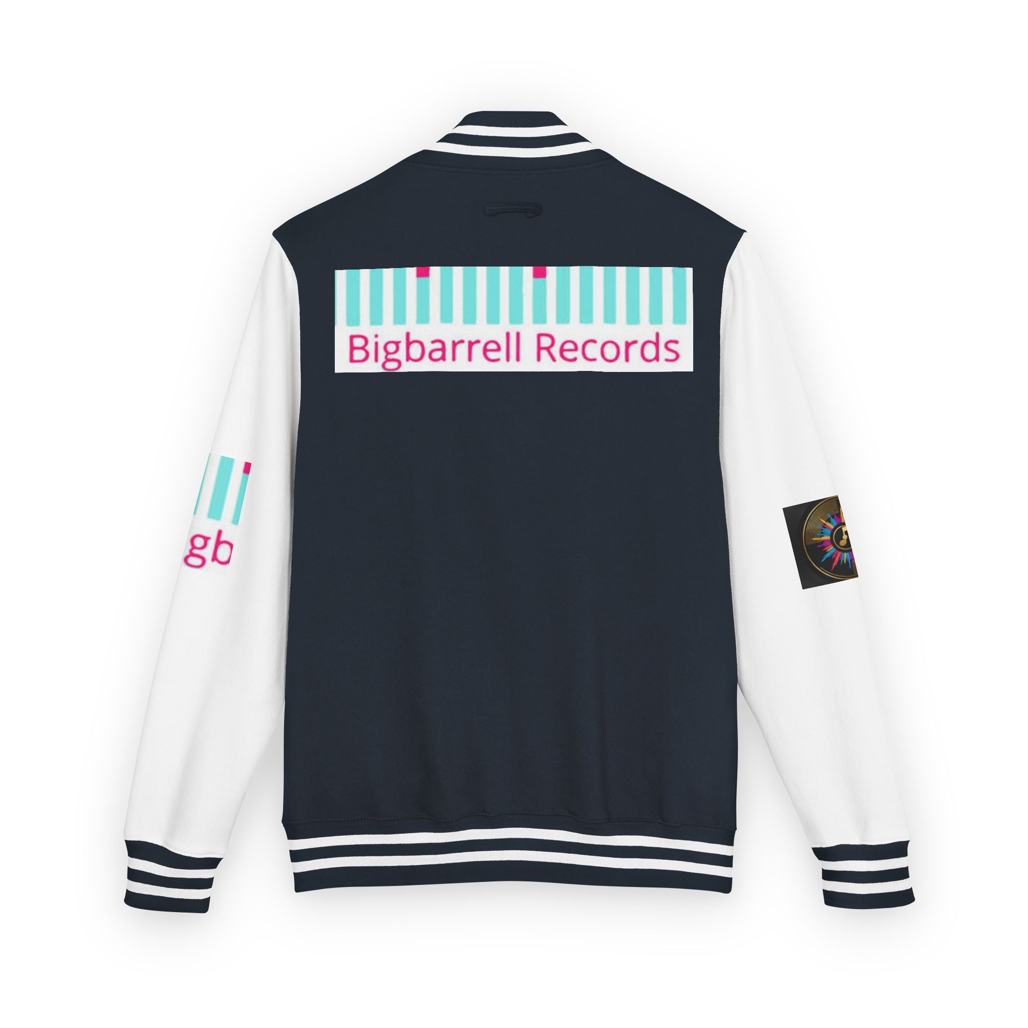 Letterman Jacket — Bigbarrell Records Retro Logo Varsity Jacket
