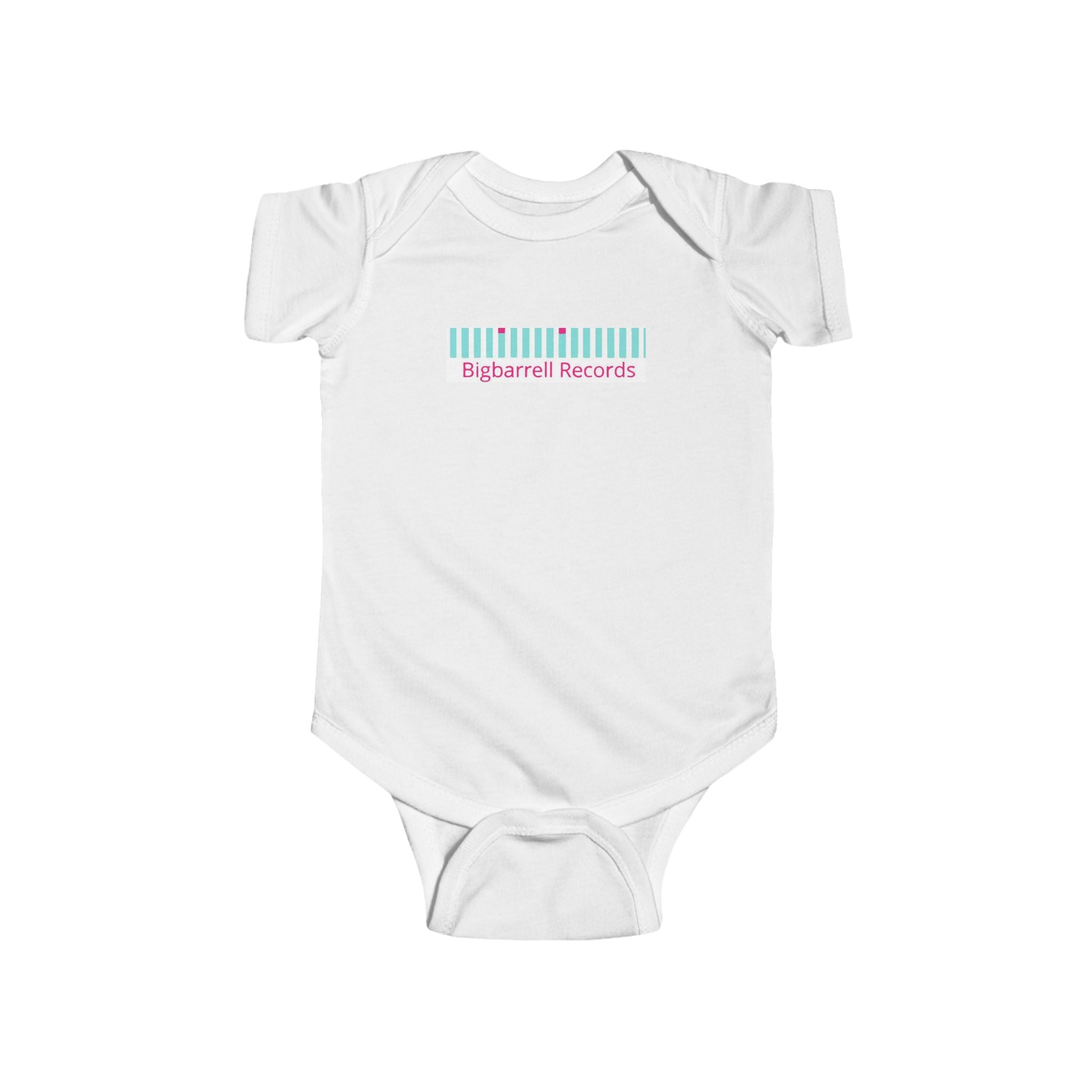 Infant Bodysuit — 'Bigamii Records' Baby Onesie with Colorful Soundwave & Verified Badge
