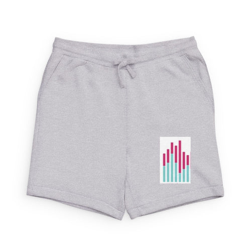 Audio Wave Graphic Sweatshorts — Minimalist Pink & Teal Music Bar Logo