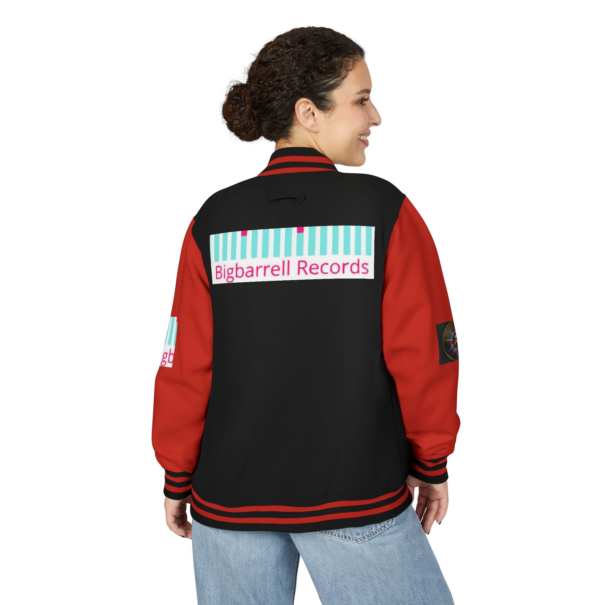 Letterman Jacket — Bigbarrell Records Retro Logo Varsity Jacket