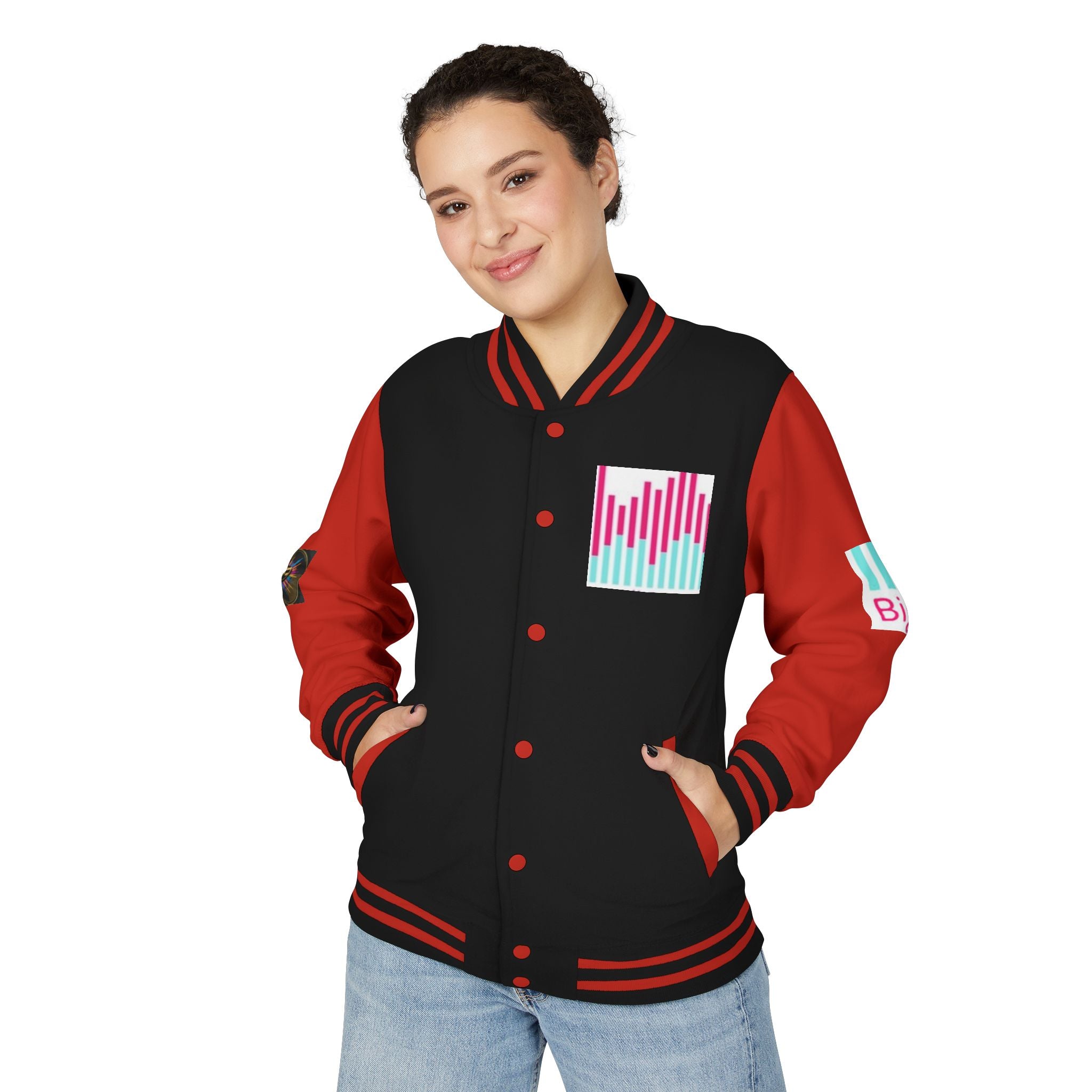 Letterman Jacket — Bigbarrell Records Retro Logo Varsity Jacket