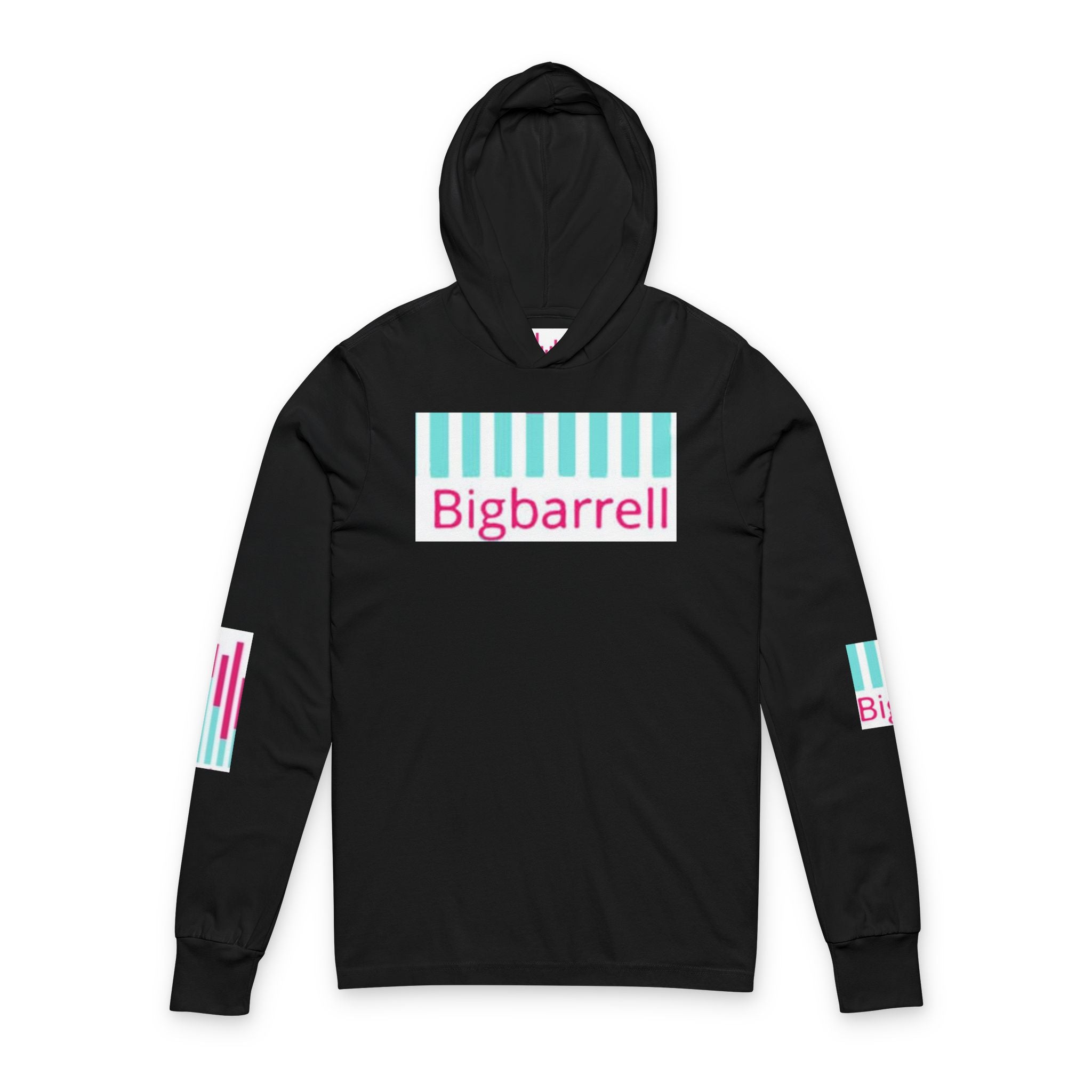 Hooded Long Sleeve Tee — Bigbarrell Records Logo Music Streetwear