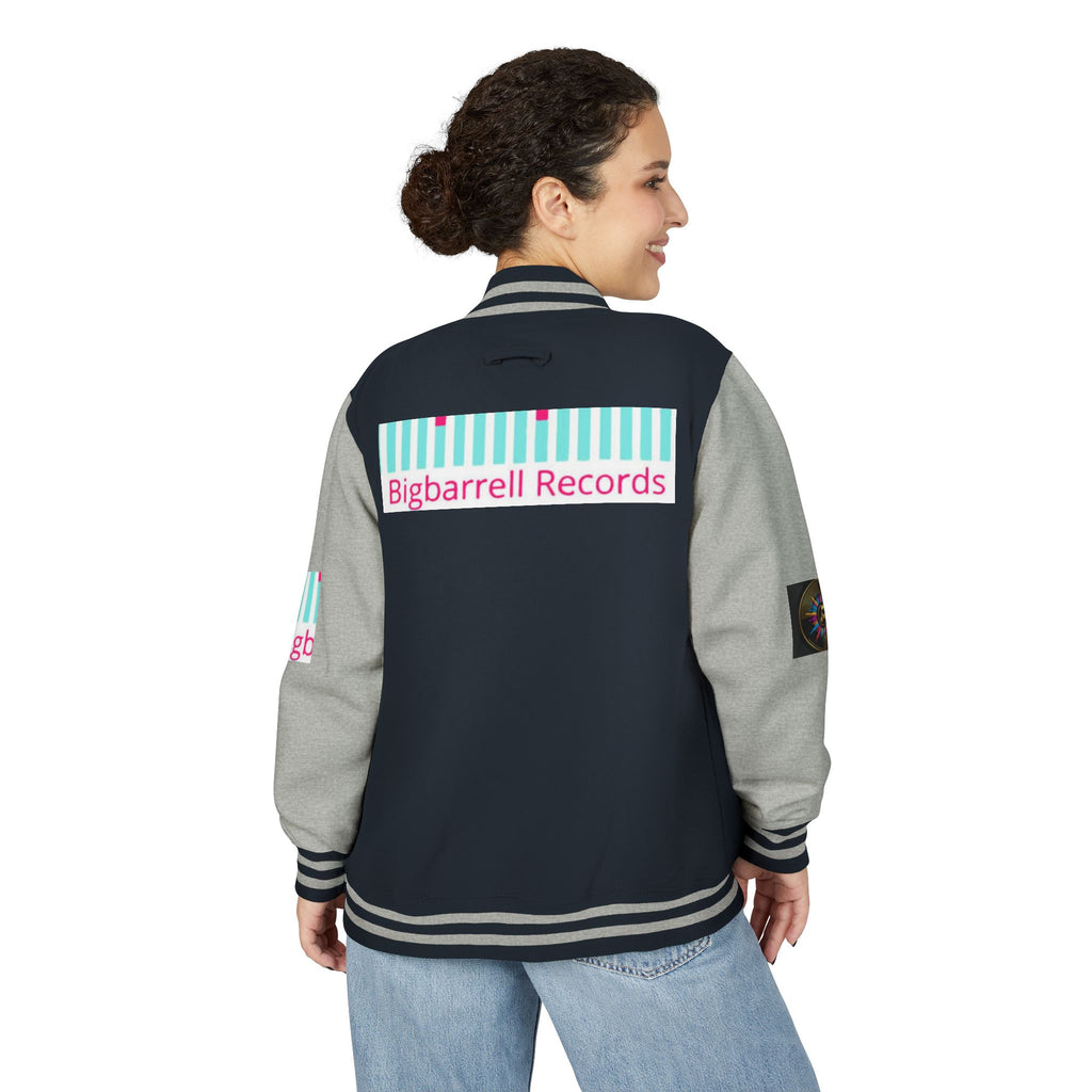 Letterman Jacket — Bigbarrell Records Retro Logo Varsity Jacket