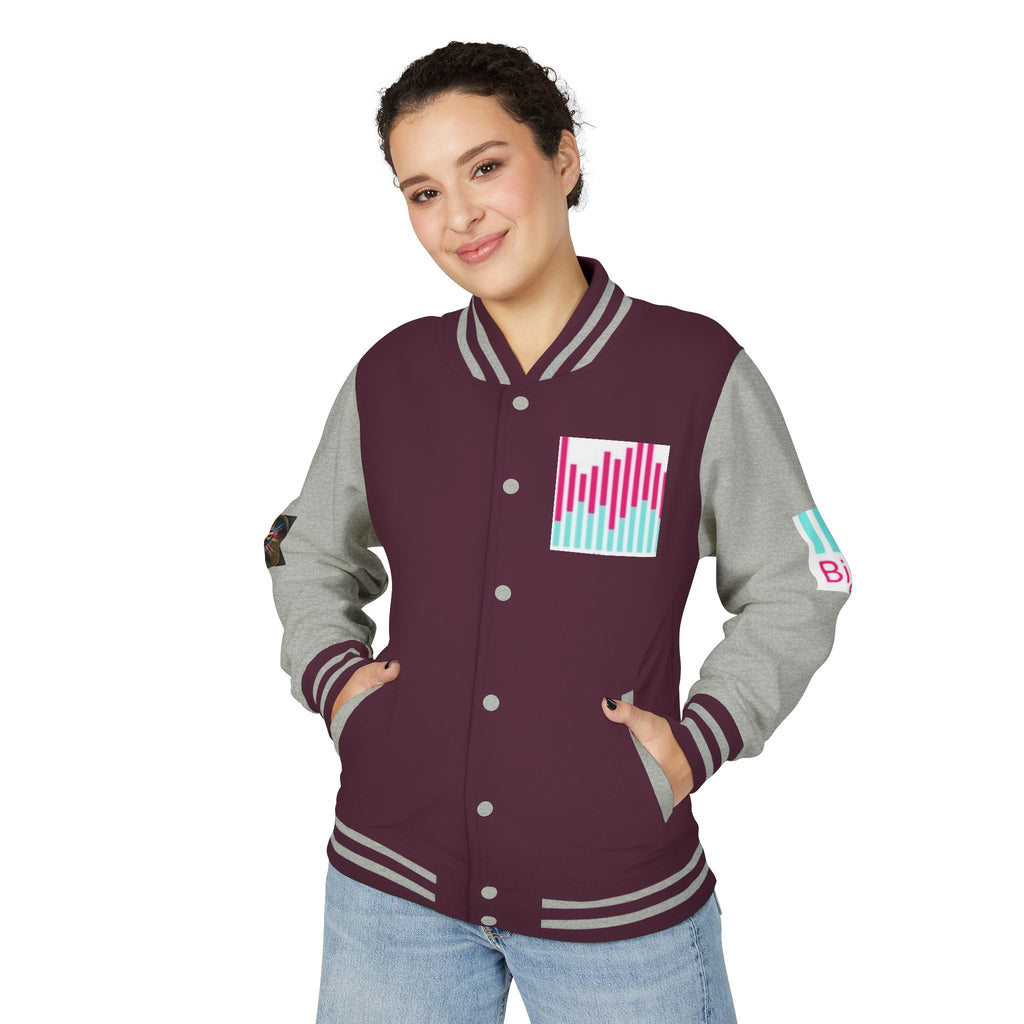 Letterman Jacket — Bigbarrell Records Retro Logo Varsity Jacket