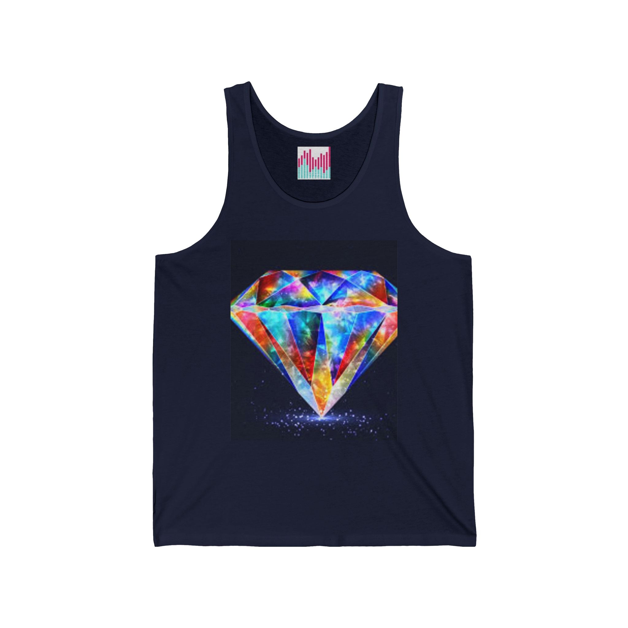Colorful Diamond Graphic Tank — Vibrant Gemstone Art Tank Top
