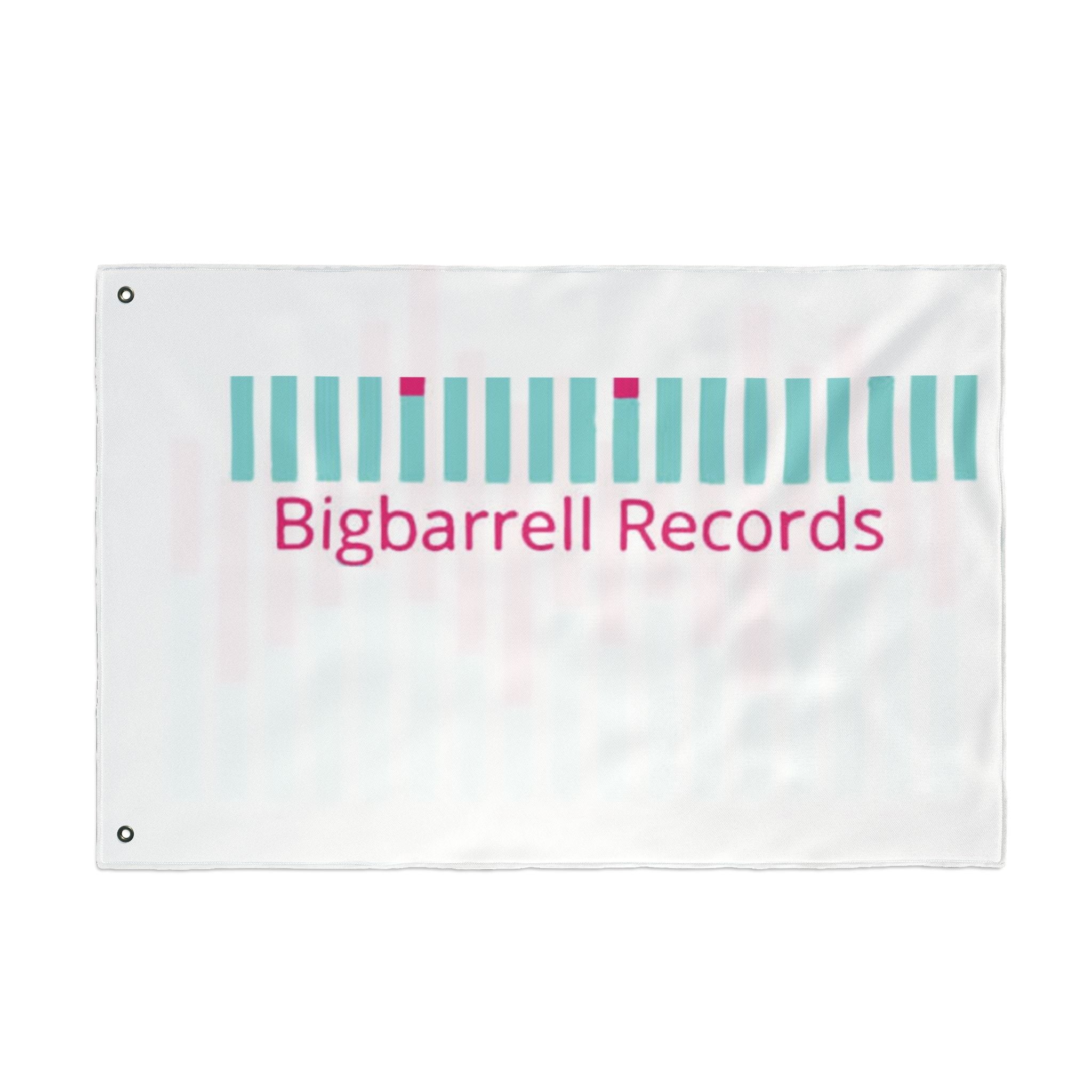 Double-Sided Flag - Bigbarrell Records Logo & Waveform Design