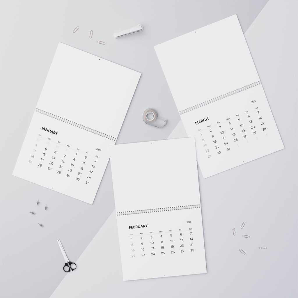 2026 Minimal Wall Calendar — Monthly Planner & Organizer