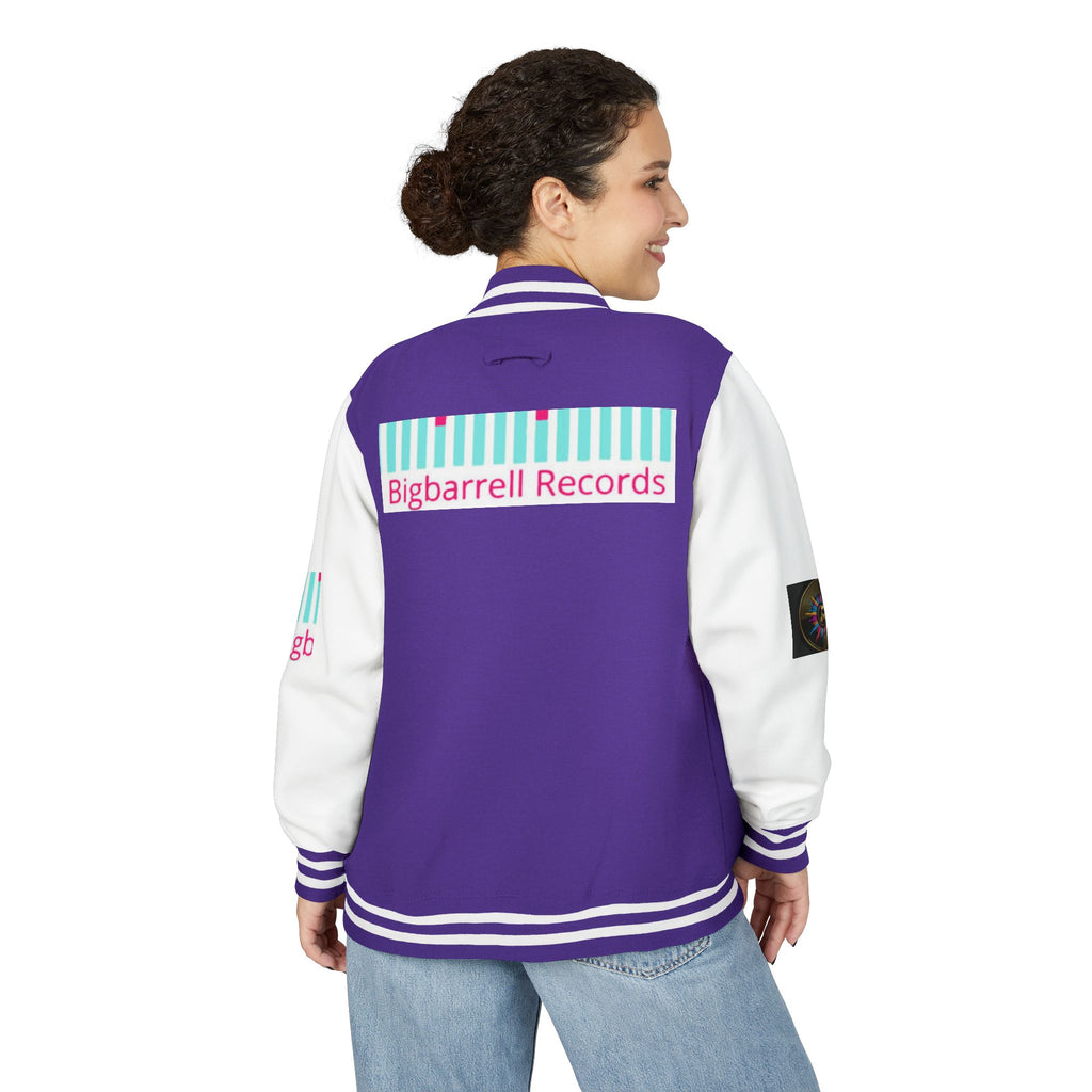 Letterman Jacket — Bigbarrell Records Retro Logo Varsity Jacket