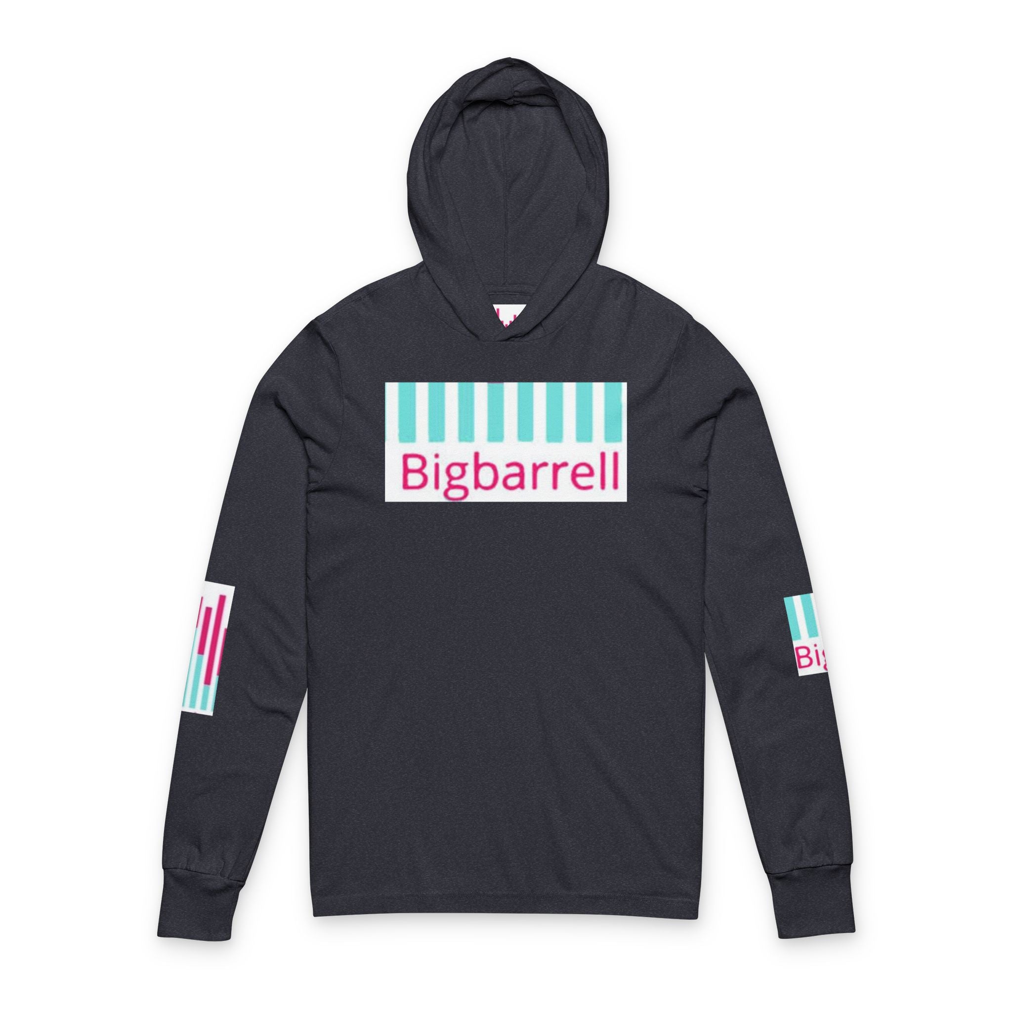 Hooded Long Sleeve Tee — Bigbarrell Records Logo Music Streetwear