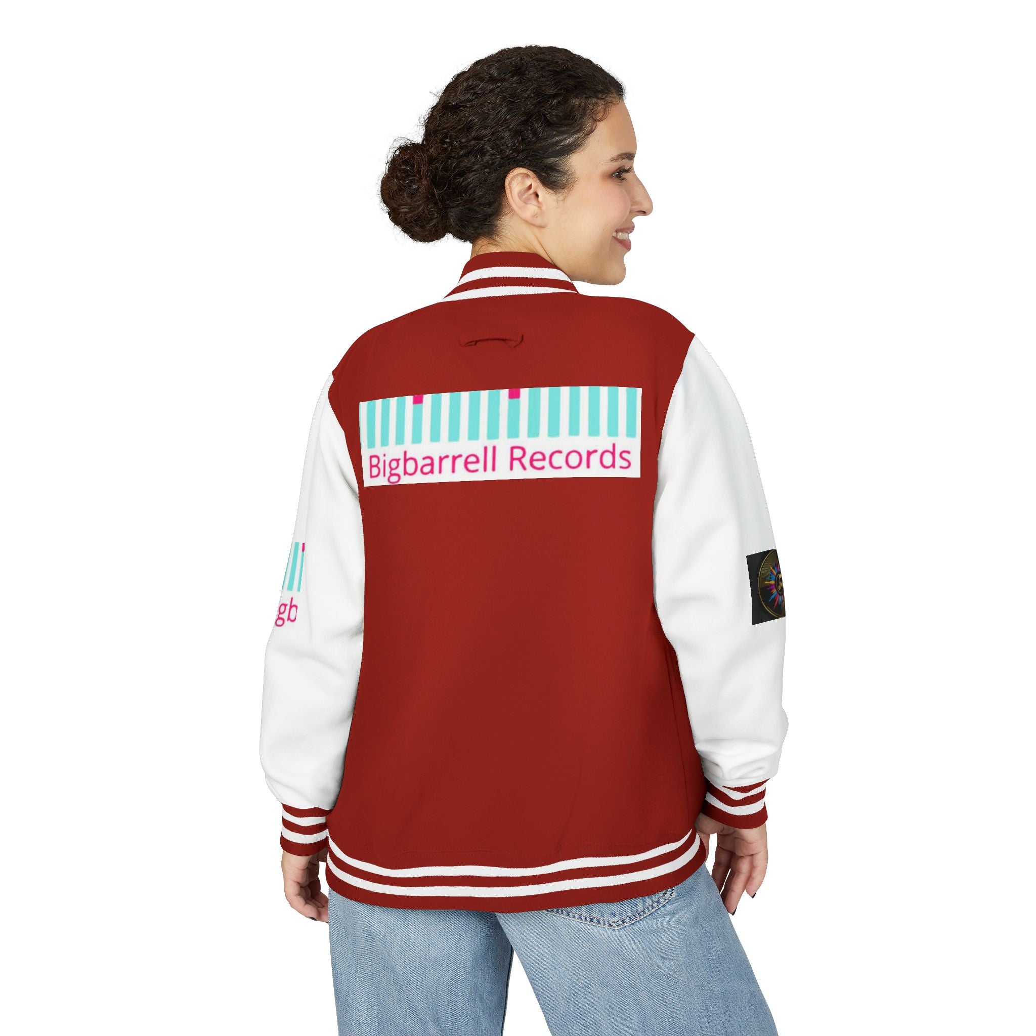 Letterman Jacket — Bigbarrell Records Retro Logo Varsity Jacket