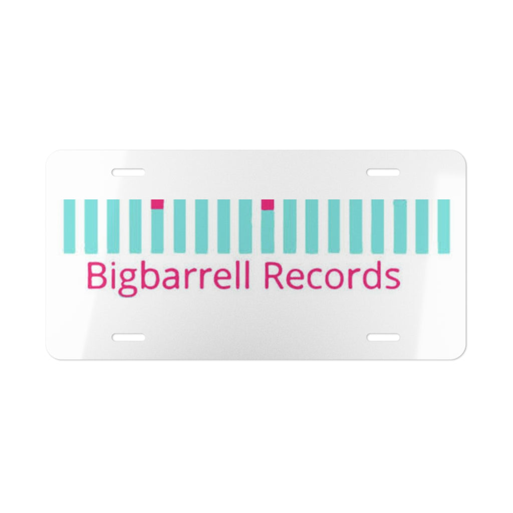 Vanity License Plate - Bigbarrell Records Music Logo Front Plate