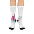 Music Wave Crew Socks — Custom Record Label Cushioned Socks