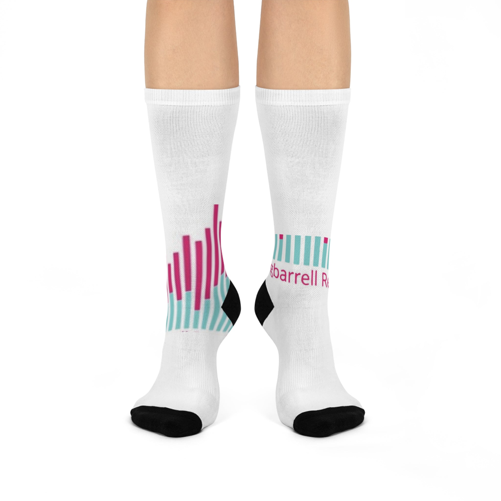 Music Wave Crew Socks — Custom Record Label Cushioned Socks