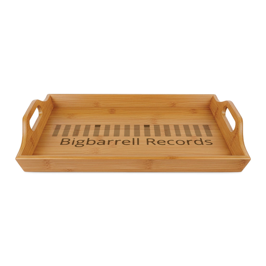 Engraved Bamboo Serving Tray — Personalized 'Bigbarrell' Wooden Breakfast & Charcuterie Tray