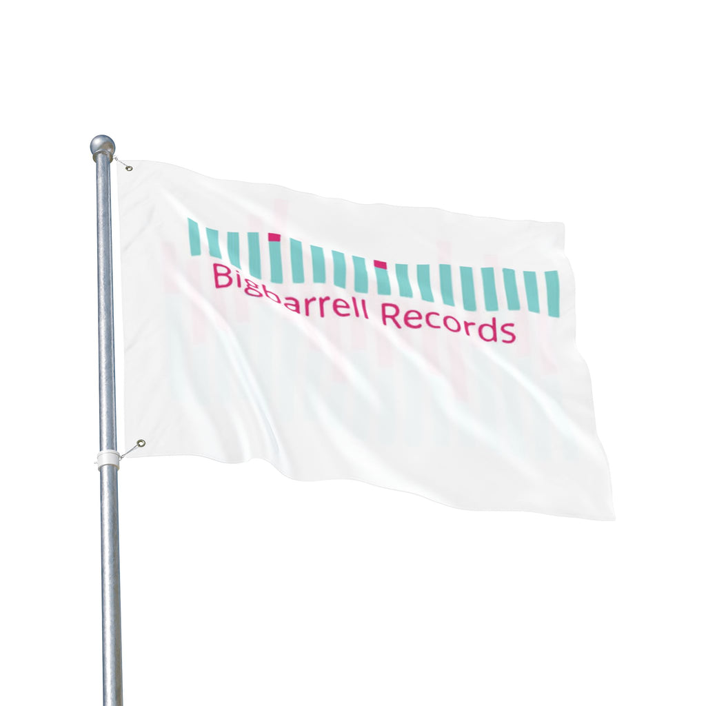 Double-Sided Flag - Bigbarrell Records Logo & Waveform Design