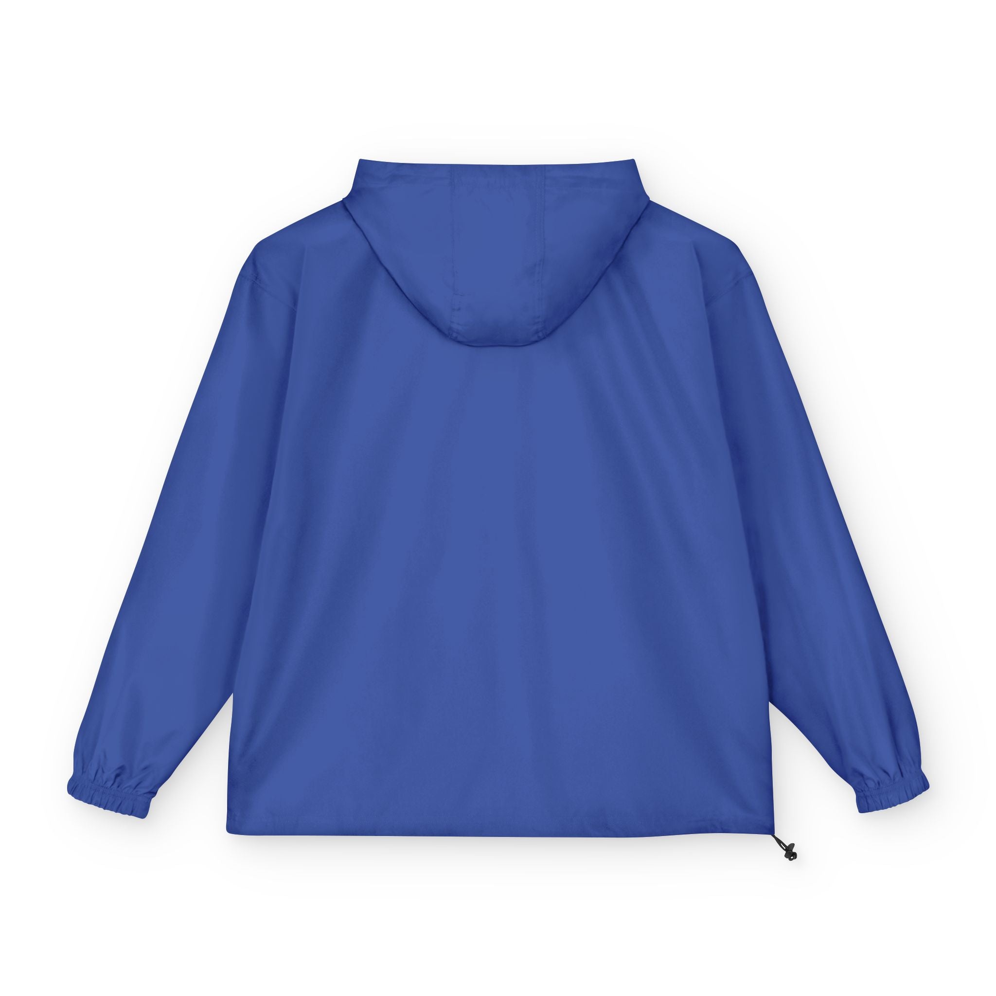 Orange Packable Anorak Jacket with Floral Patch — Lightweight Hooded Windbreaker