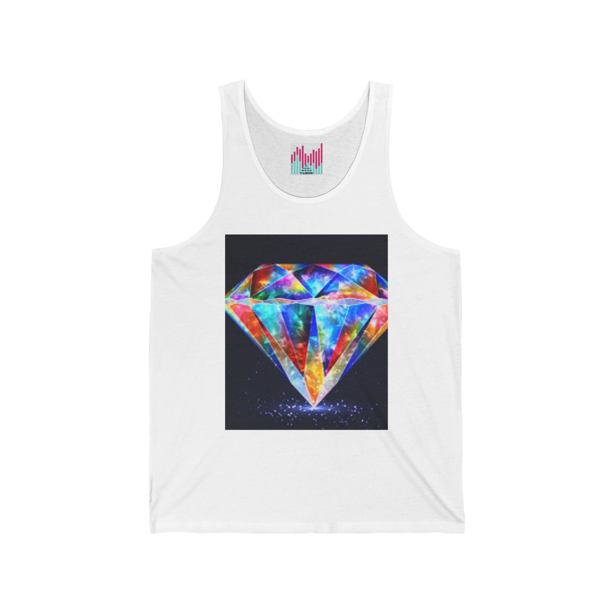 Colorful Diamond Graphic Tank — Vibrant Gemstone Art Tank Top