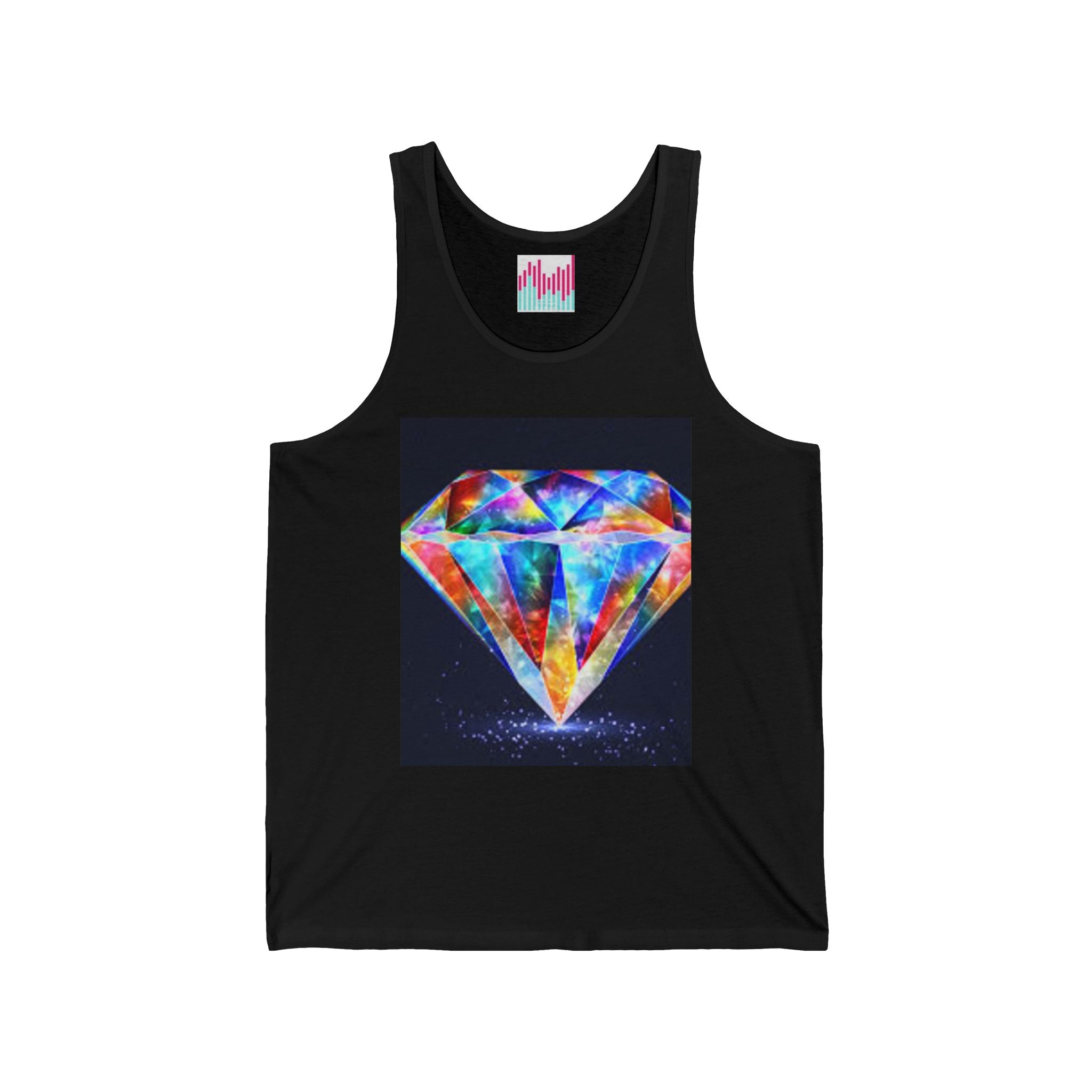 Colorful Diamond Graphic Tank — Vibrant Gemstone Art Tank Top