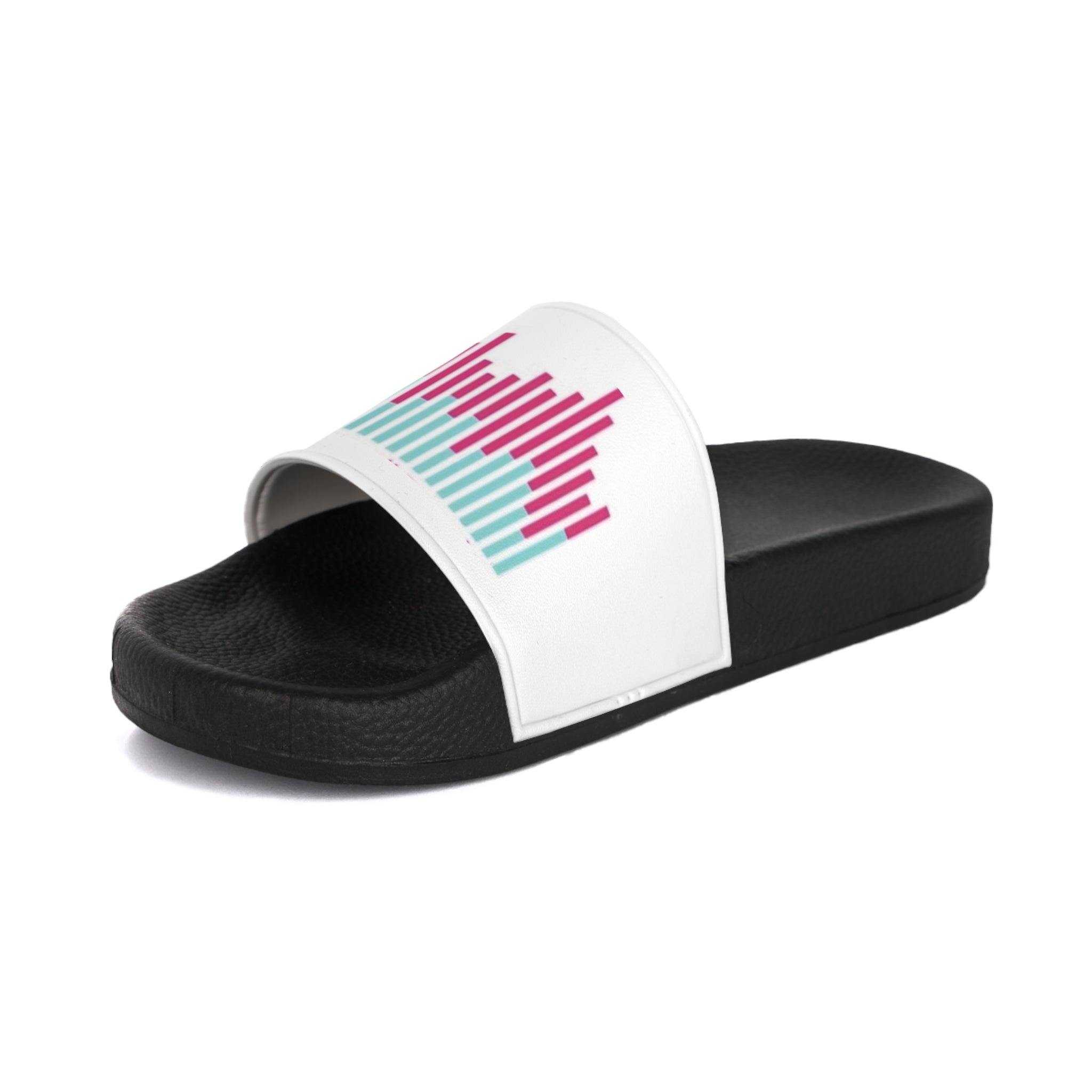 Women's Slide Sandals — Retro Soundwave Logo Slides (Bigbarrell Records)