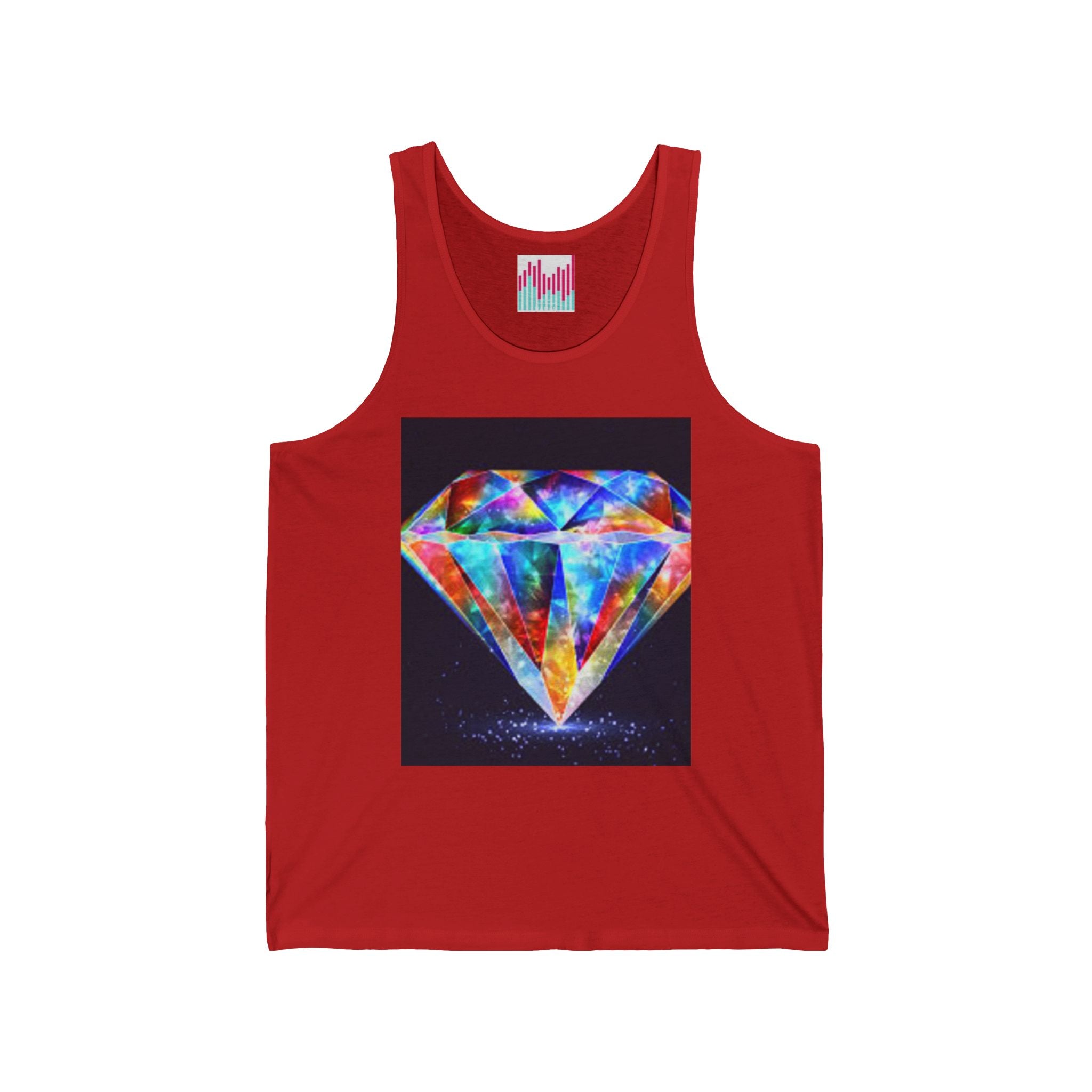 Colorful Diamond Graphic Tank — Vibrant Gemstone Art Tank Top