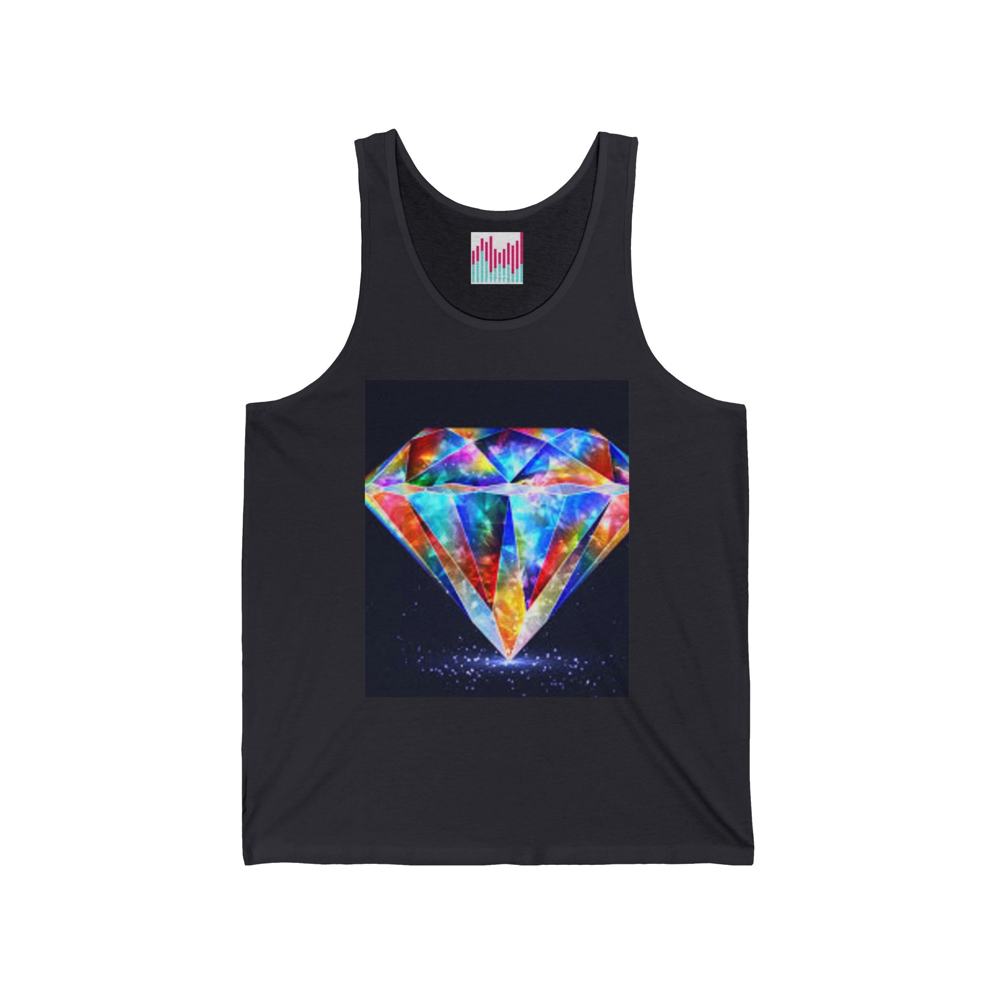 Colorful Diamond Graphic Tank — Vibrant Gemstone Art Tank Top
