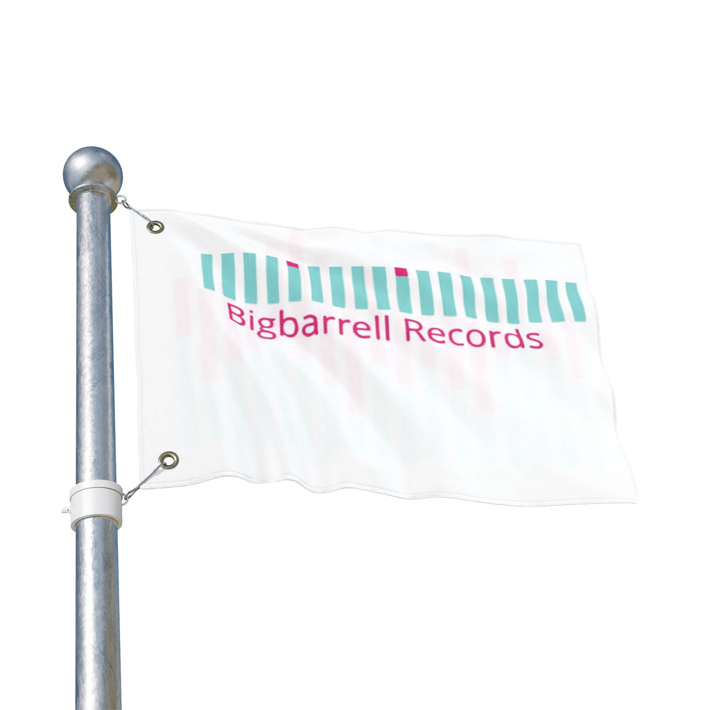Double-Sided Flag - Bigbarrell Records Logo & Waveform Design