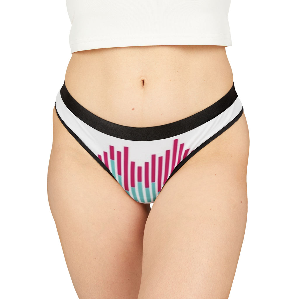 Women's Thong — Colorful Soundwave Heart Print
