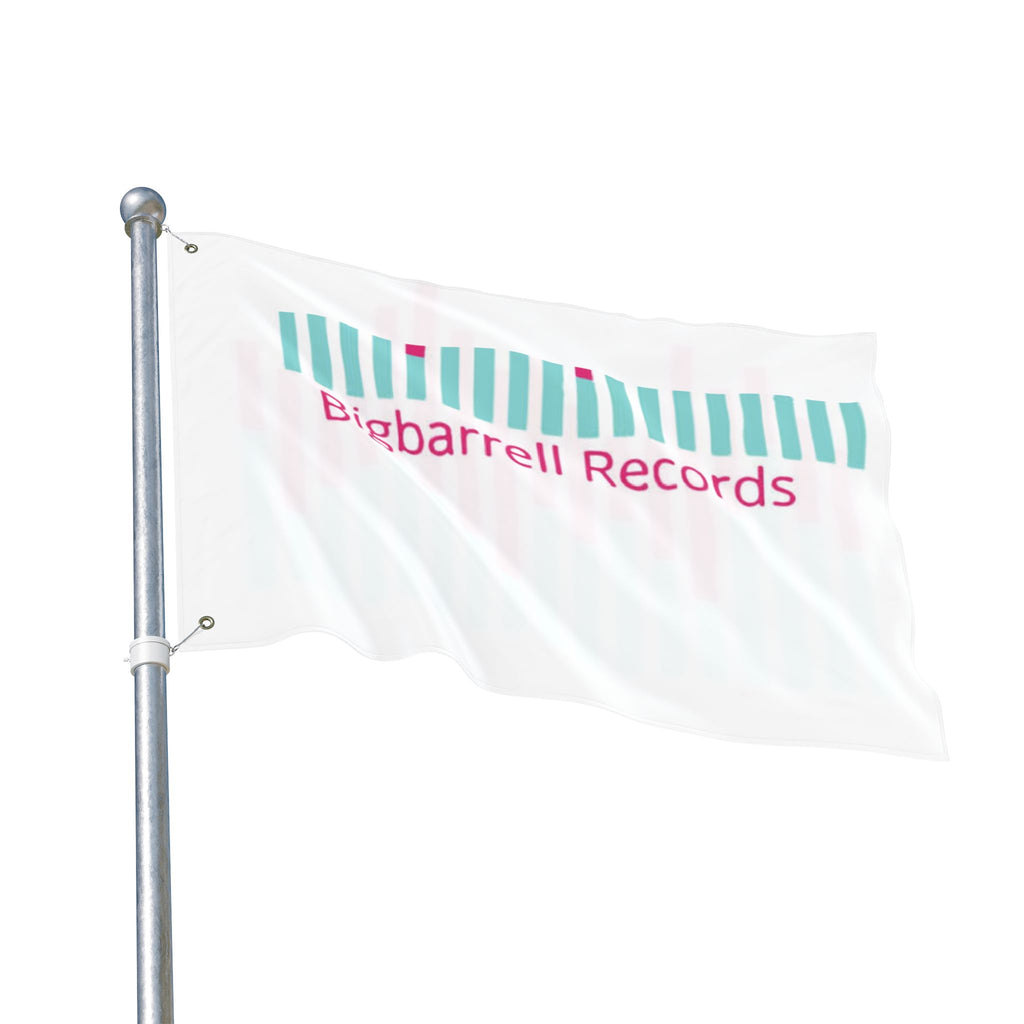 Double-Sided Flag - Bigbarrell Records Logo & Waveform Design