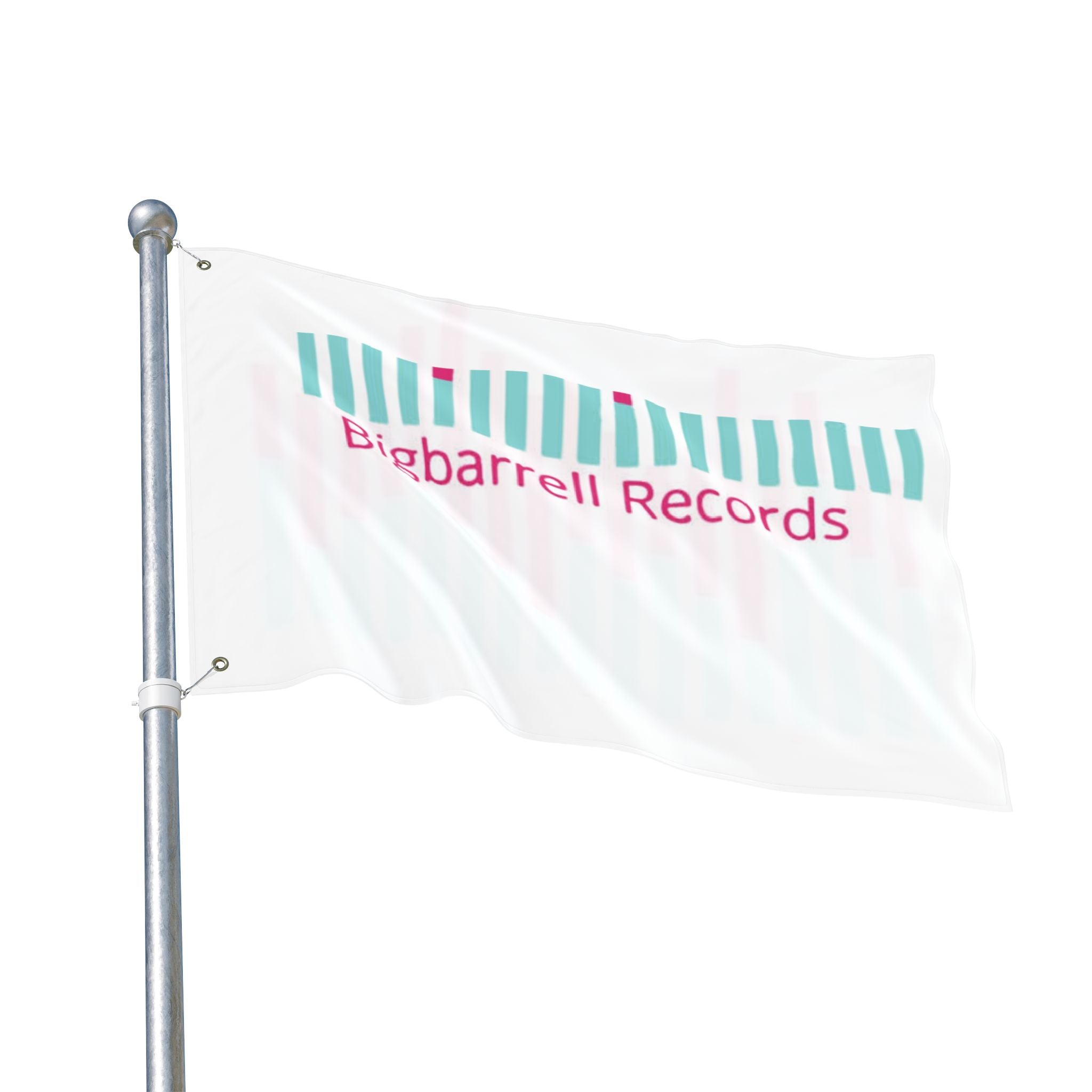 Double-Sided Flag - Bigbarrell Records Logo & Waveform Design