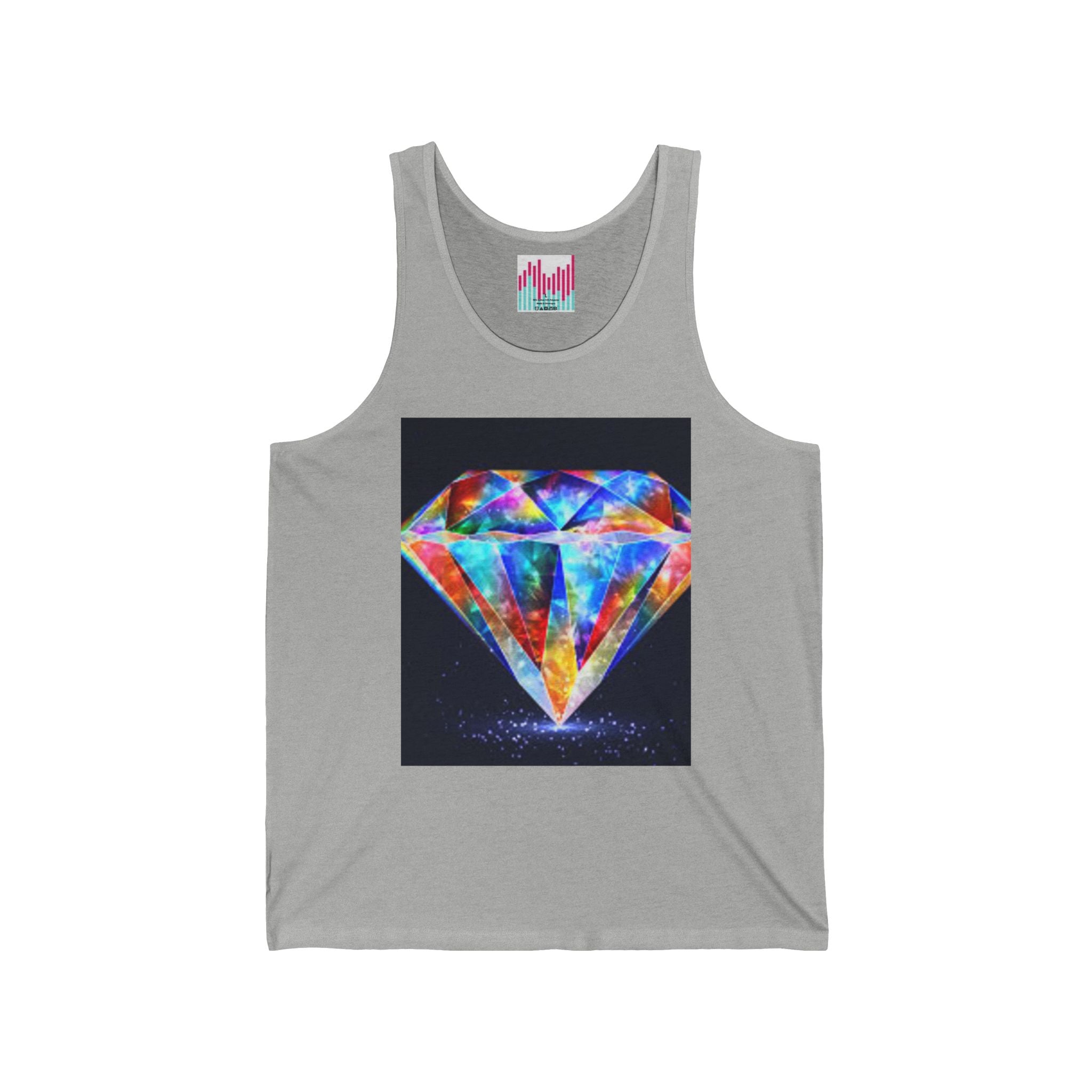 Colorful Diamond Graphic Tank — Vibrant Gemstone Art Tank Top