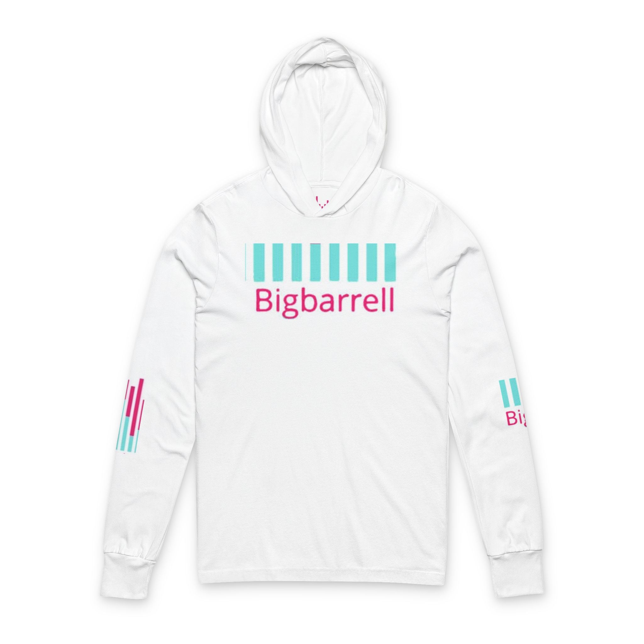 Hooded Long Sleeve Tee — Bigbarrell Records Logo Music Streetwear