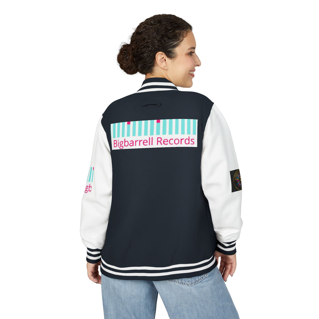 Letterman Jacket — Bigbarrell Records Retro Logo Varsity Jacket