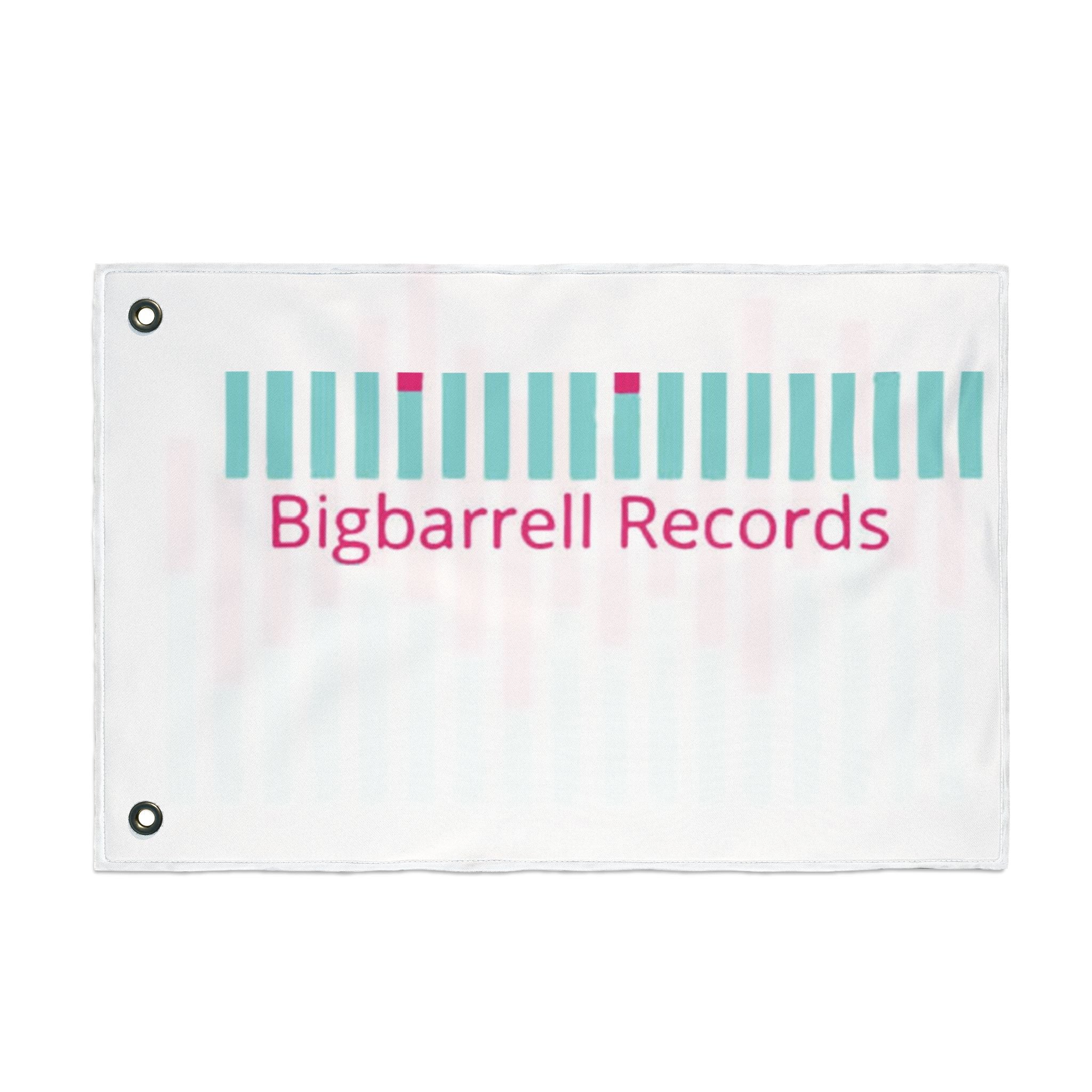 Double-Sided Flag - Bigbarrell Records Logo & Waveform Design
