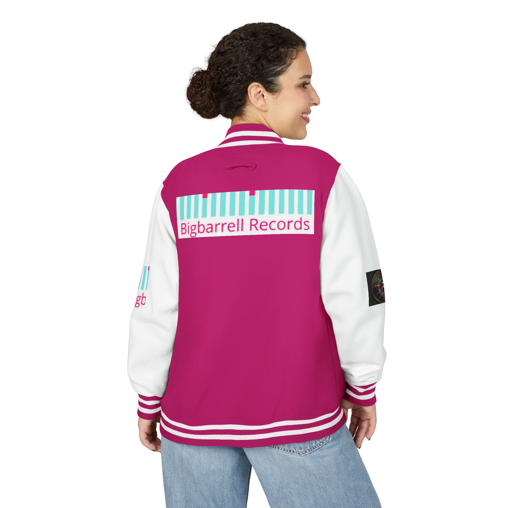 Letterman Jacket — Bigbarrell Records Retro Logo Varsity Jacket