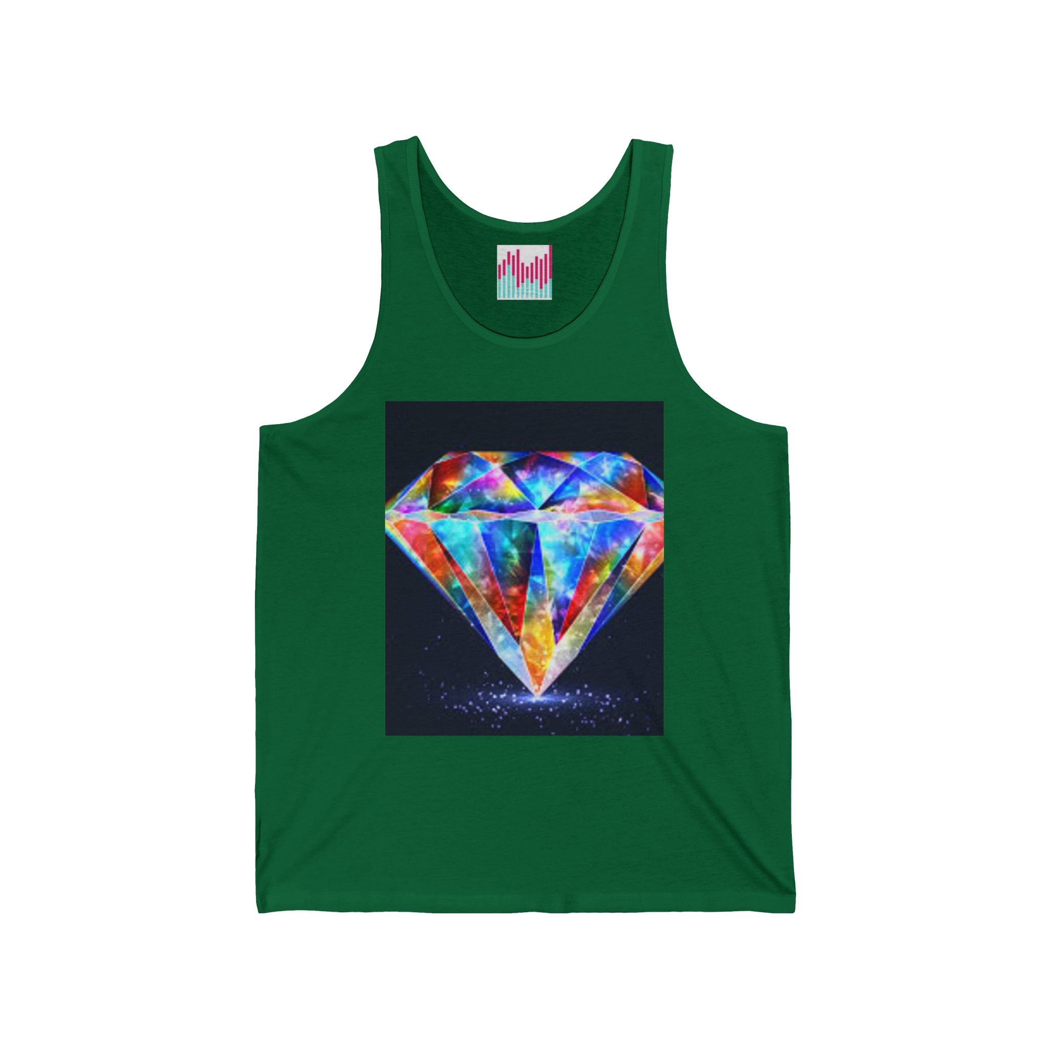 Colorful Diamond Graphic Tank — Vibrant Gemstone Art Tank Top