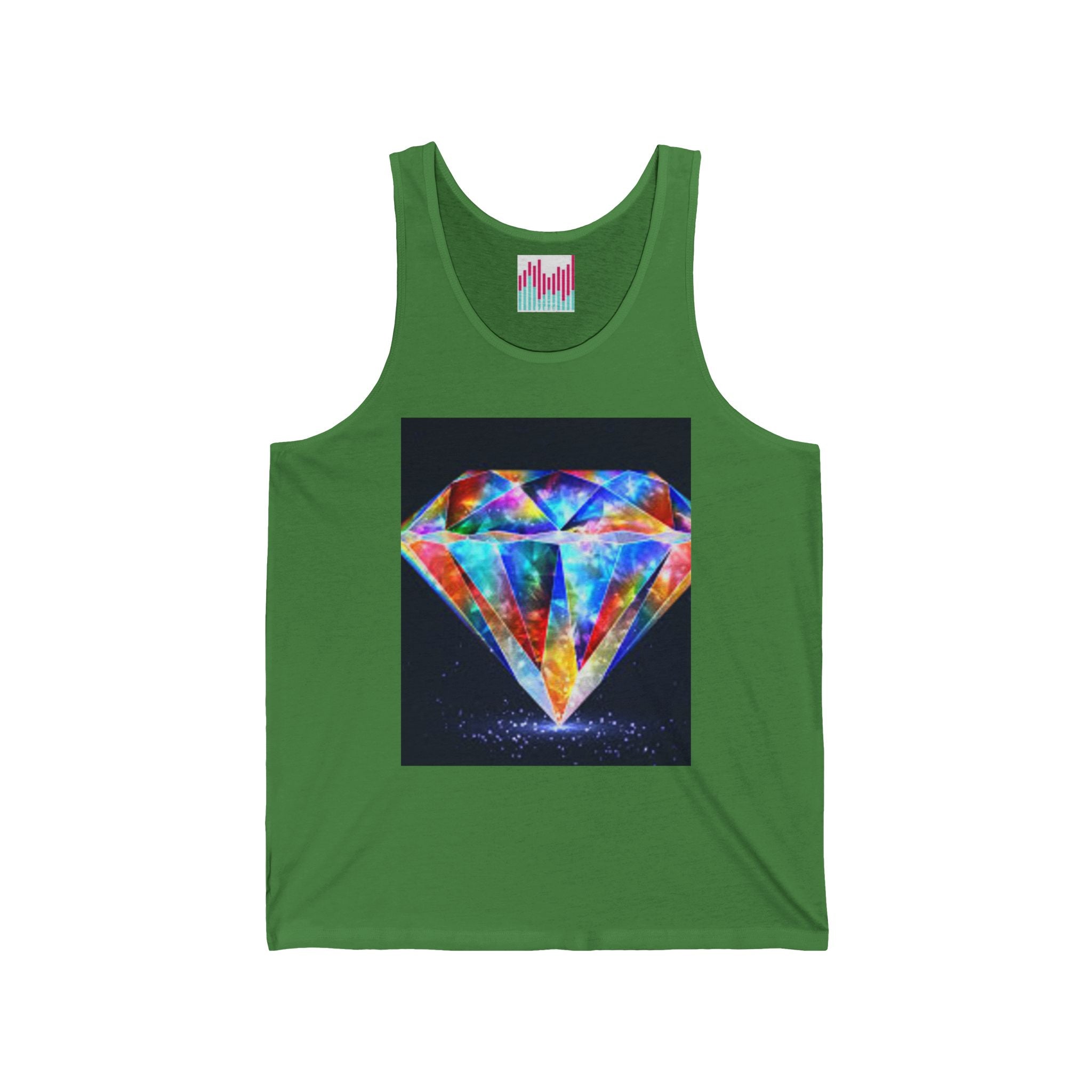 Colorful Diamond Graphic Tank — Vibrant Gemstone Art Tank Top
