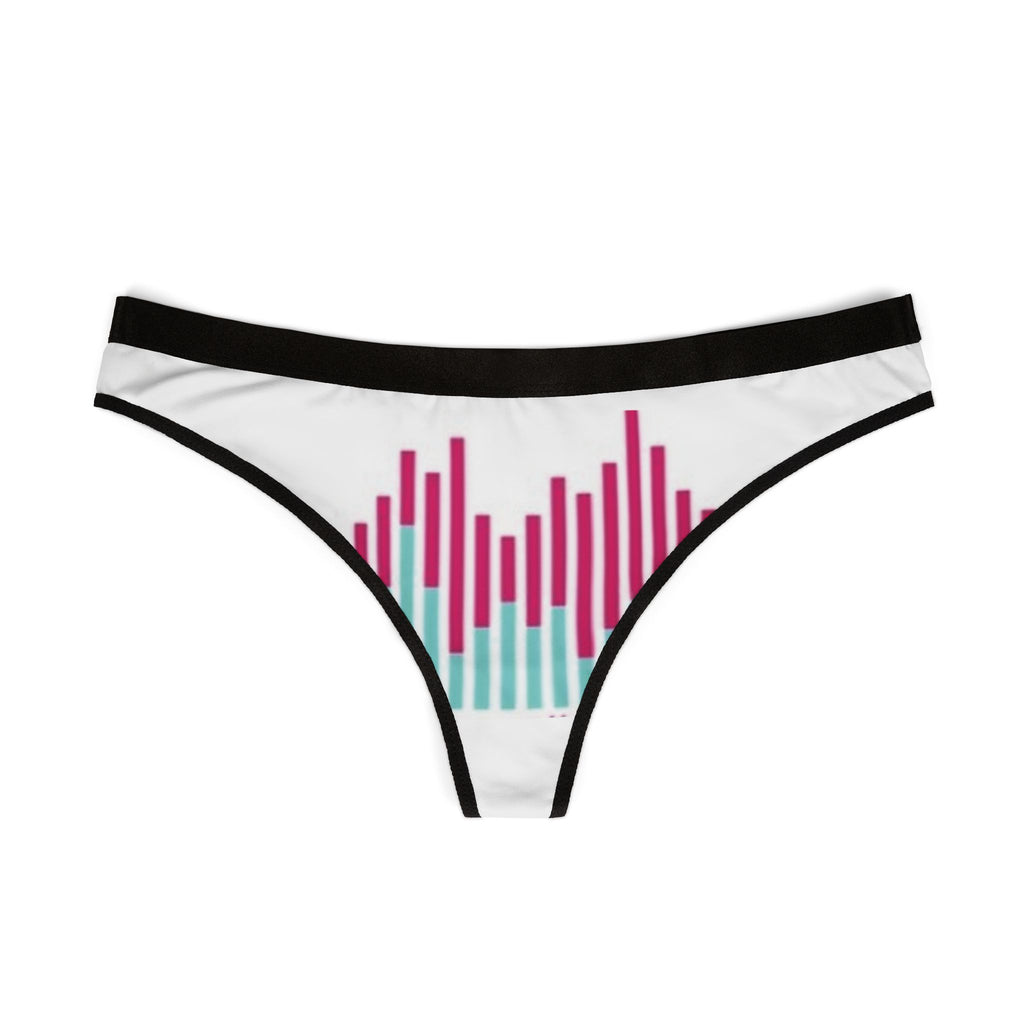 Women's Thong — Colorful Soundwave Heart Print