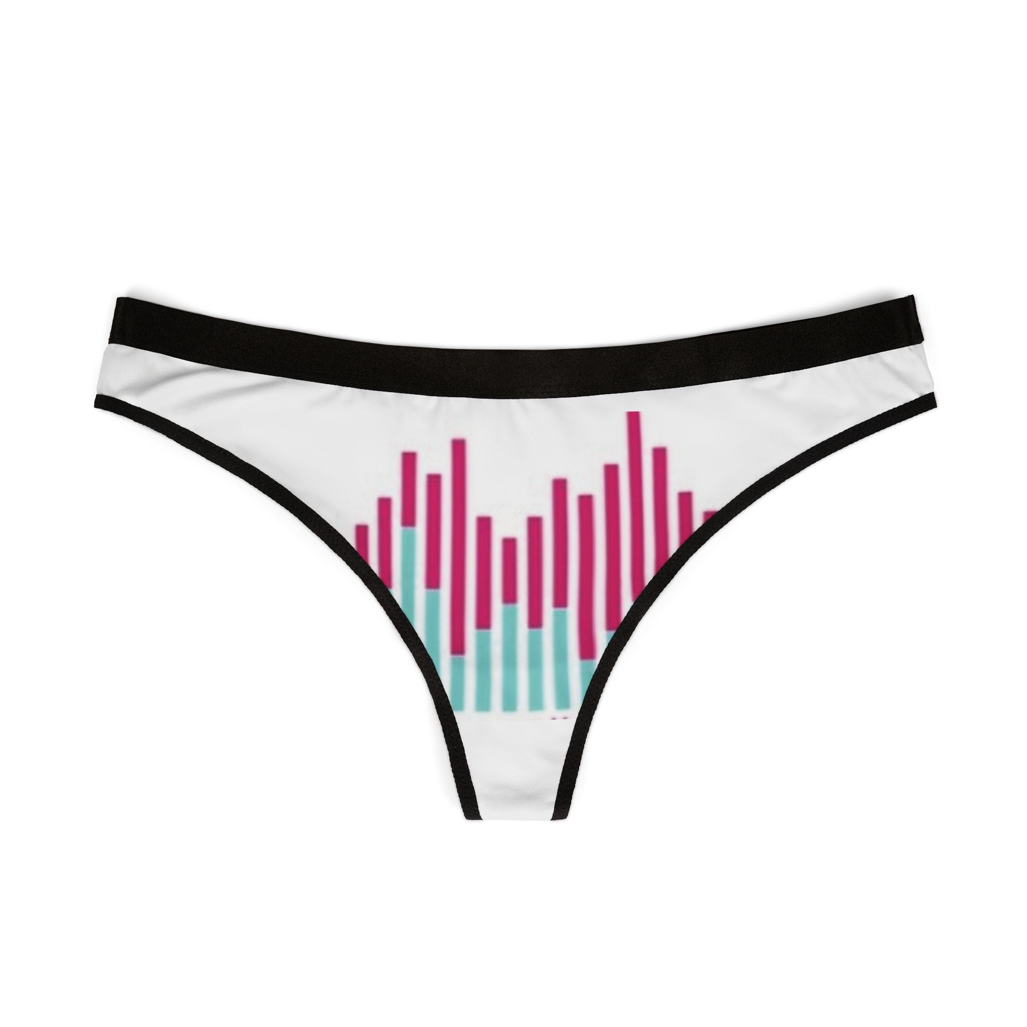 Women's Thong — Colorful Soundwave Heart Print