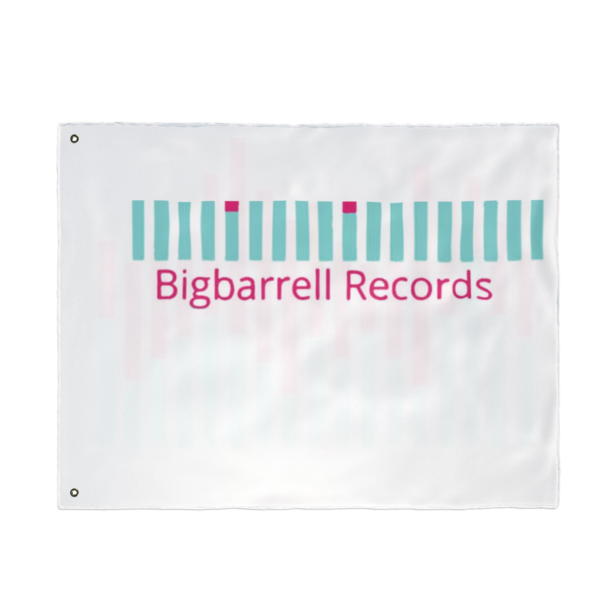 Double-Sided Flag - Bigbarrell Records Logo & Waveform Design