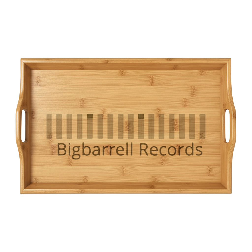 Engraved Bamboo Serving Tray — Personalized 'Bigbarrell' Wooden Breakfast & Charcuterie Tray