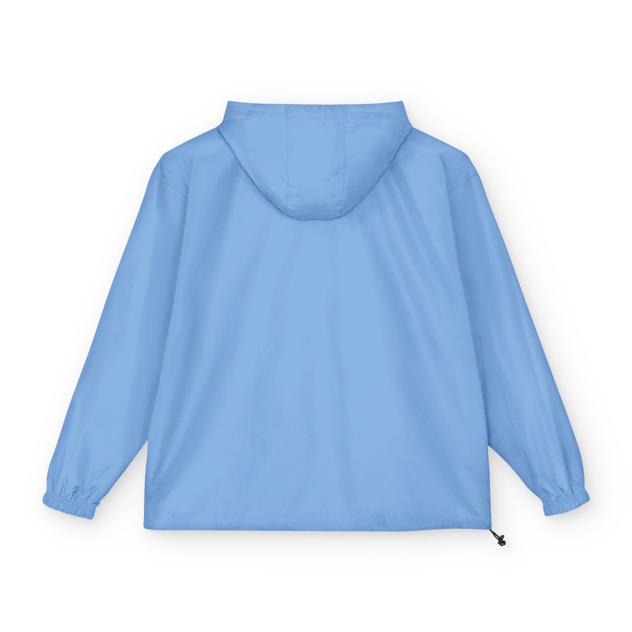 Orange Packable Anorak Jacket with Floral Patch — Lightweight Hooded Windbreaker