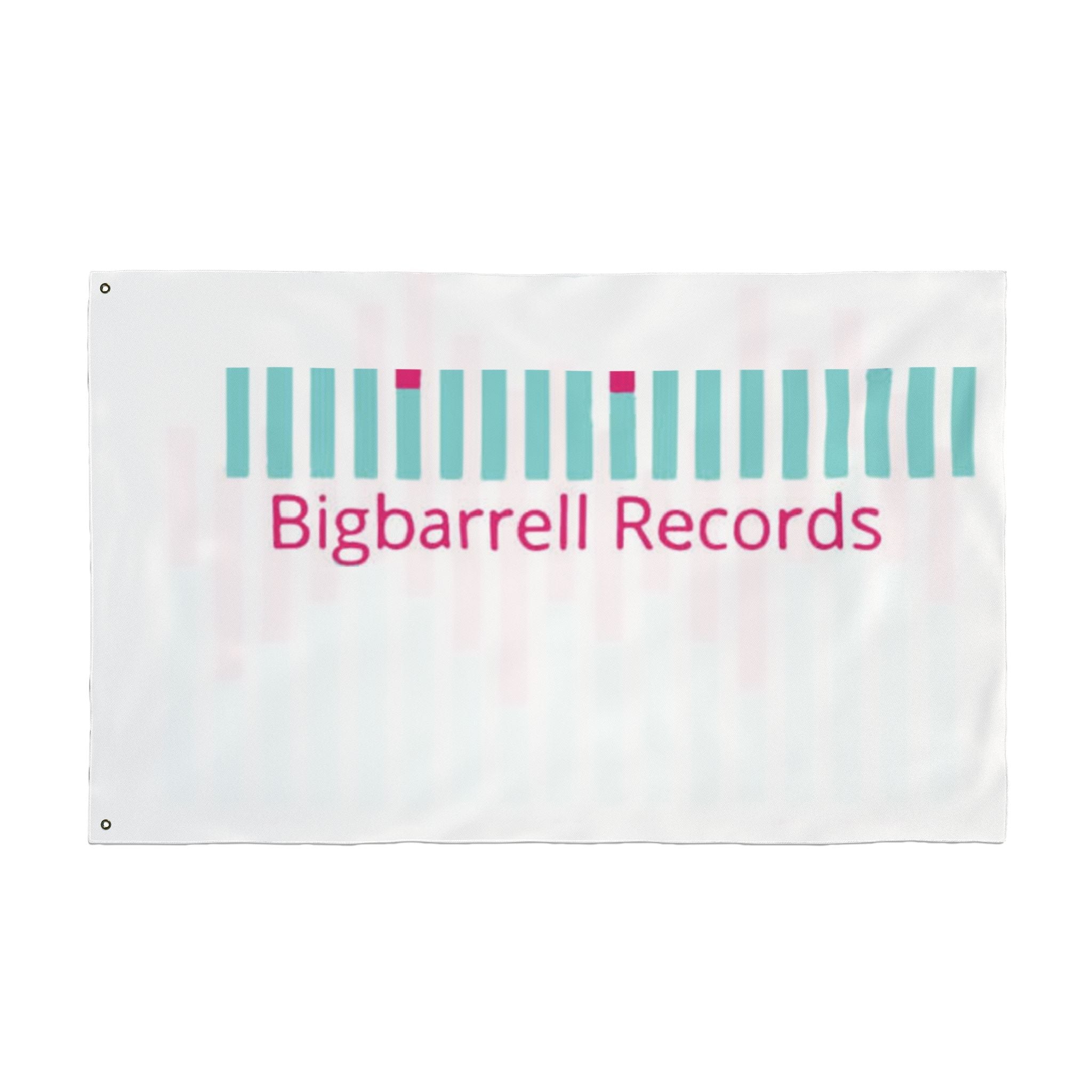 Double-Sided Flag - Bigbarrell Records Logo & Waveform Design