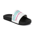 Women's Slide Sandals — Retro Soundwave Logo Slides (Bigbarrell Records)