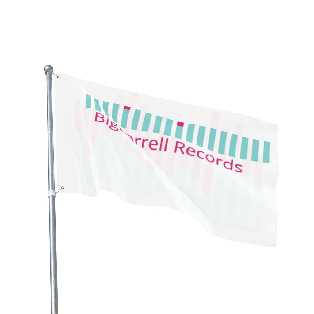 Double-Sided Flag - Bigbarrell Records Logo & Waveform Design