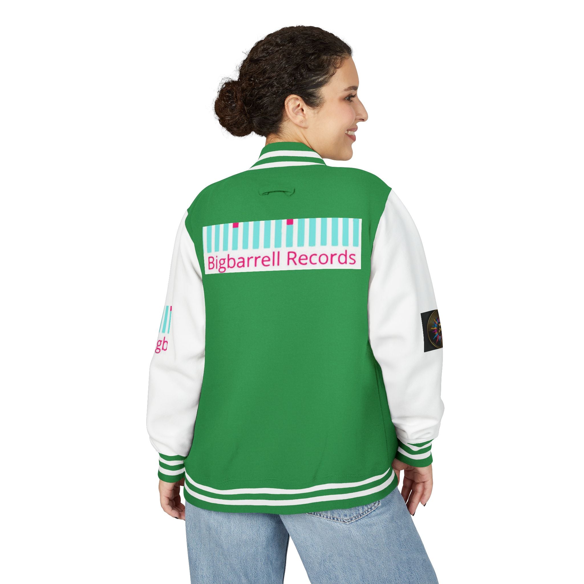 Letterman Jacket — Bigbarrell Records Retro Logo Varsity Jacket