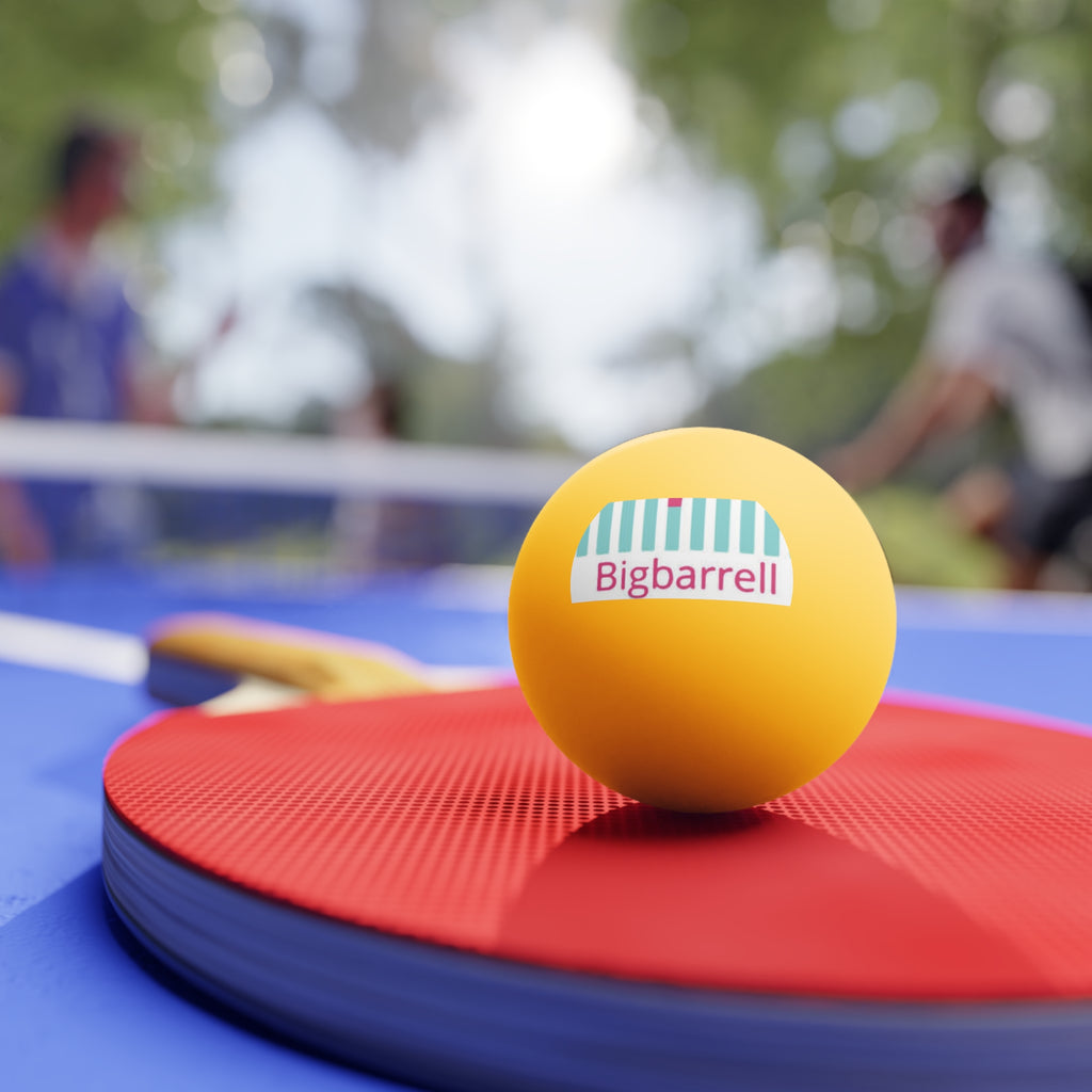 Ping Pong Balls (6-Pack) with Bigbarrell Logo – Table Tennis Practice & Party Set