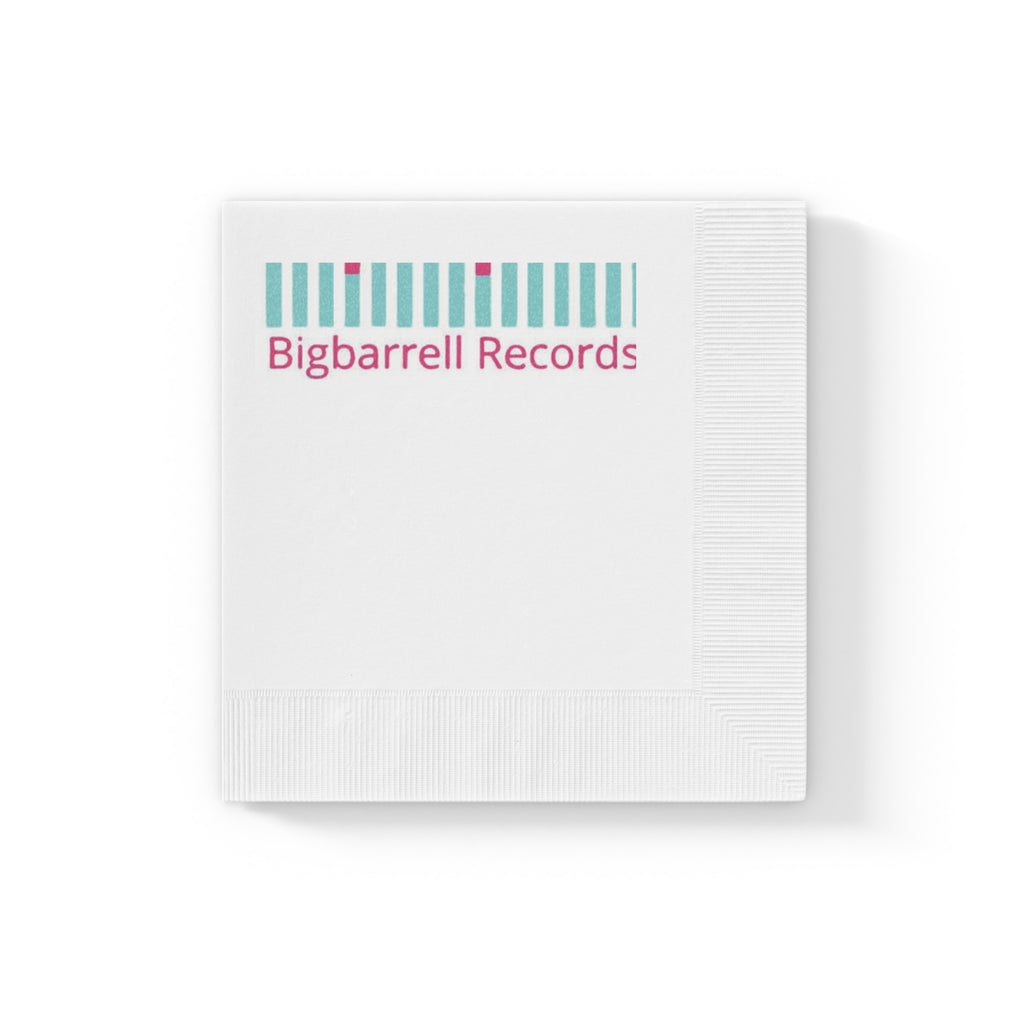 Branded Cocktail Napkins — Bigbarrell Records Logo