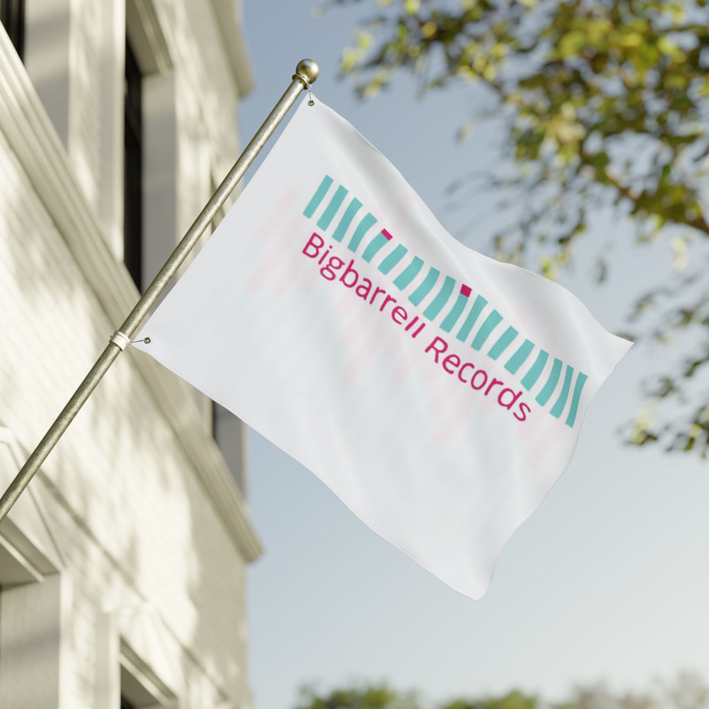 Double-Sided Flag - Bigbarrell Records Logo & Waveform Design